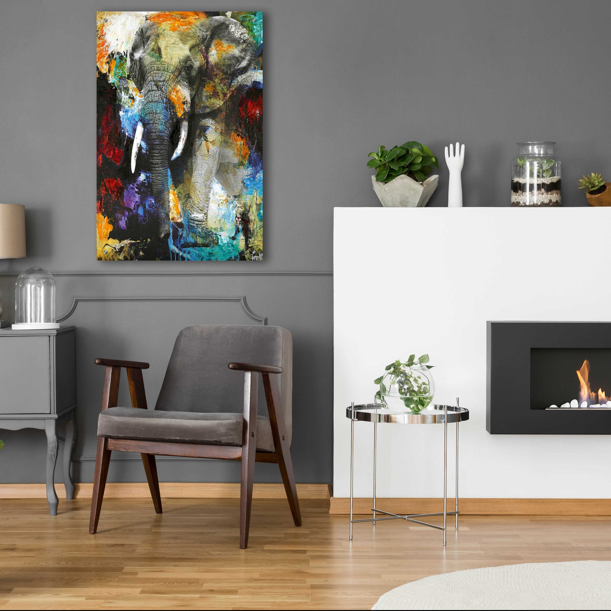 Epic Art 'Elephant' by Design Fabrikken, Acrylic Glass Wall Art,24x36