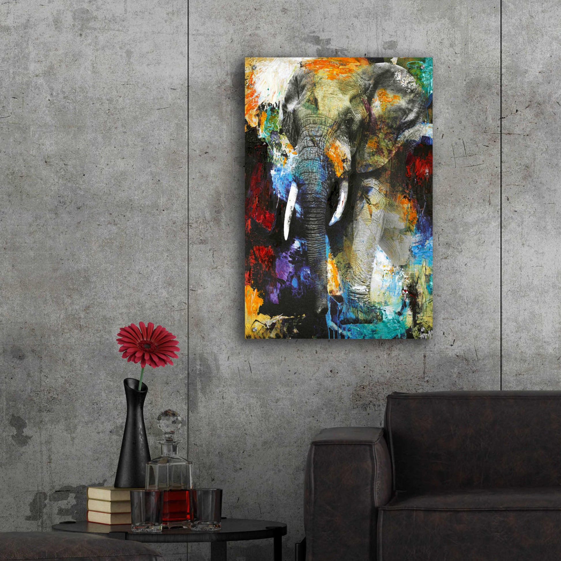 Epic Art 'Elephant' by Design Fabrikken, Acrylic Glass Wall Art,24x36