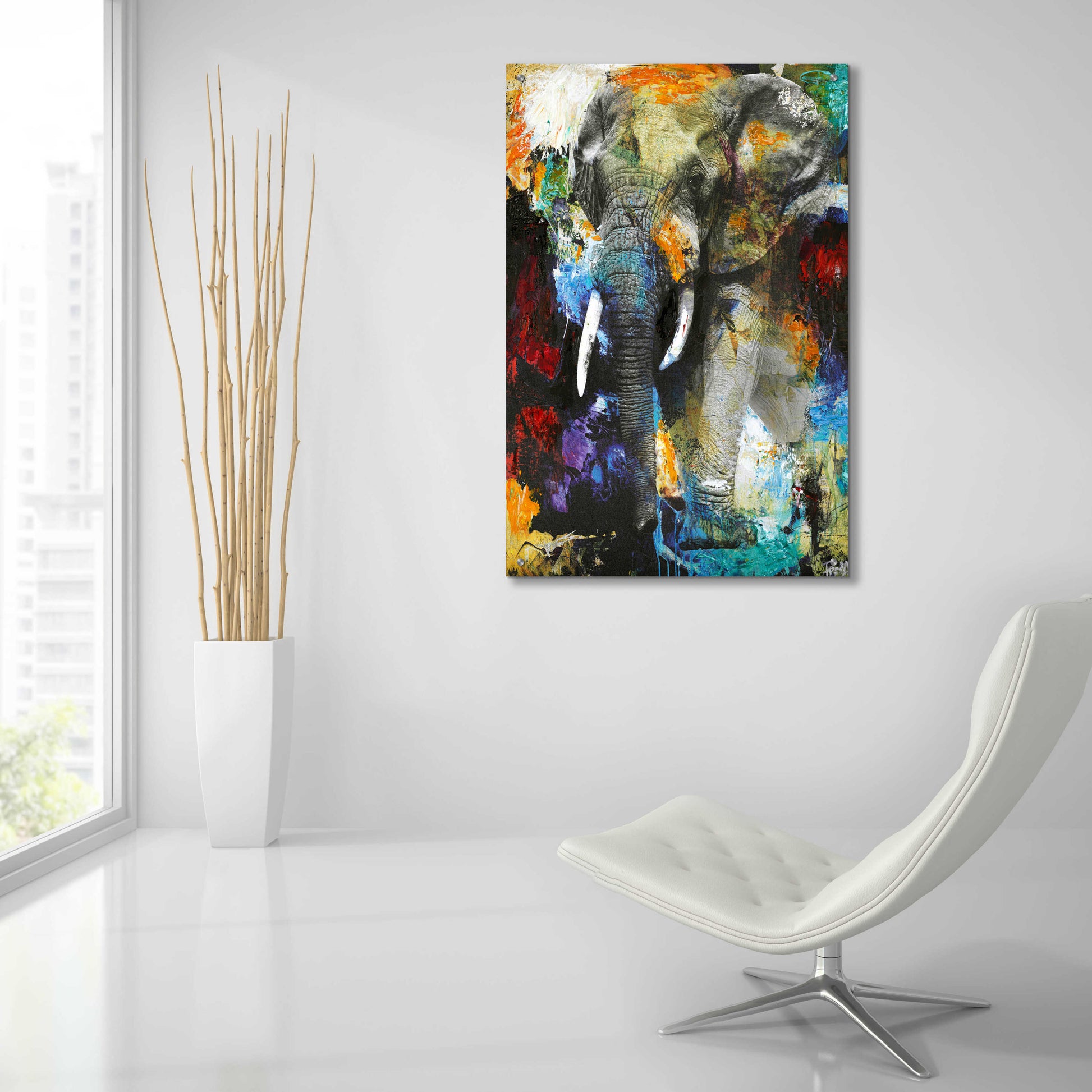 Epic Art 'Elephant' by Design Fabrikken, Acrylic Glass Wall Art,24x36