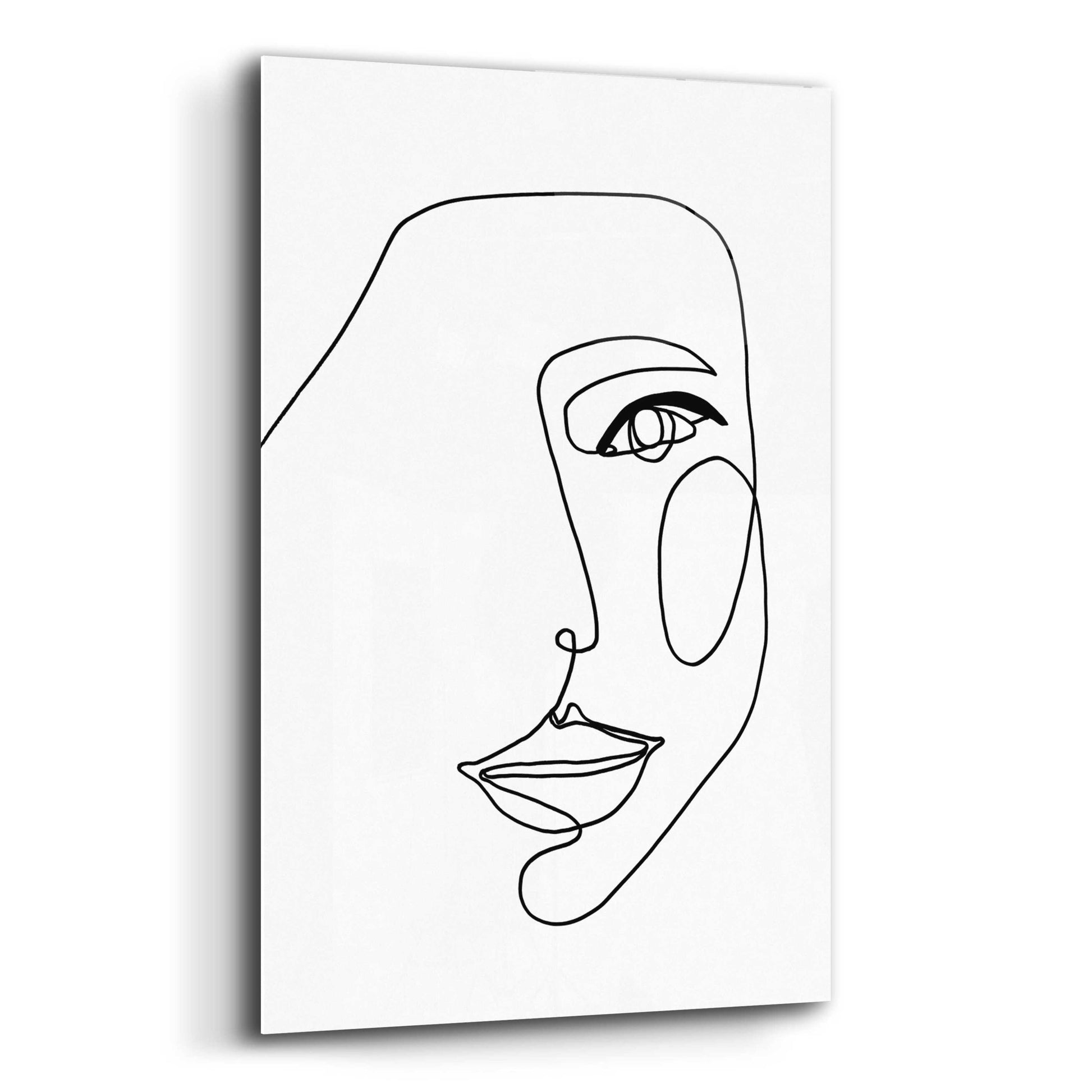 Epic Art 'Face Line 1' by Design Fabrikken, Acrylic Glass Wall Art,12x16