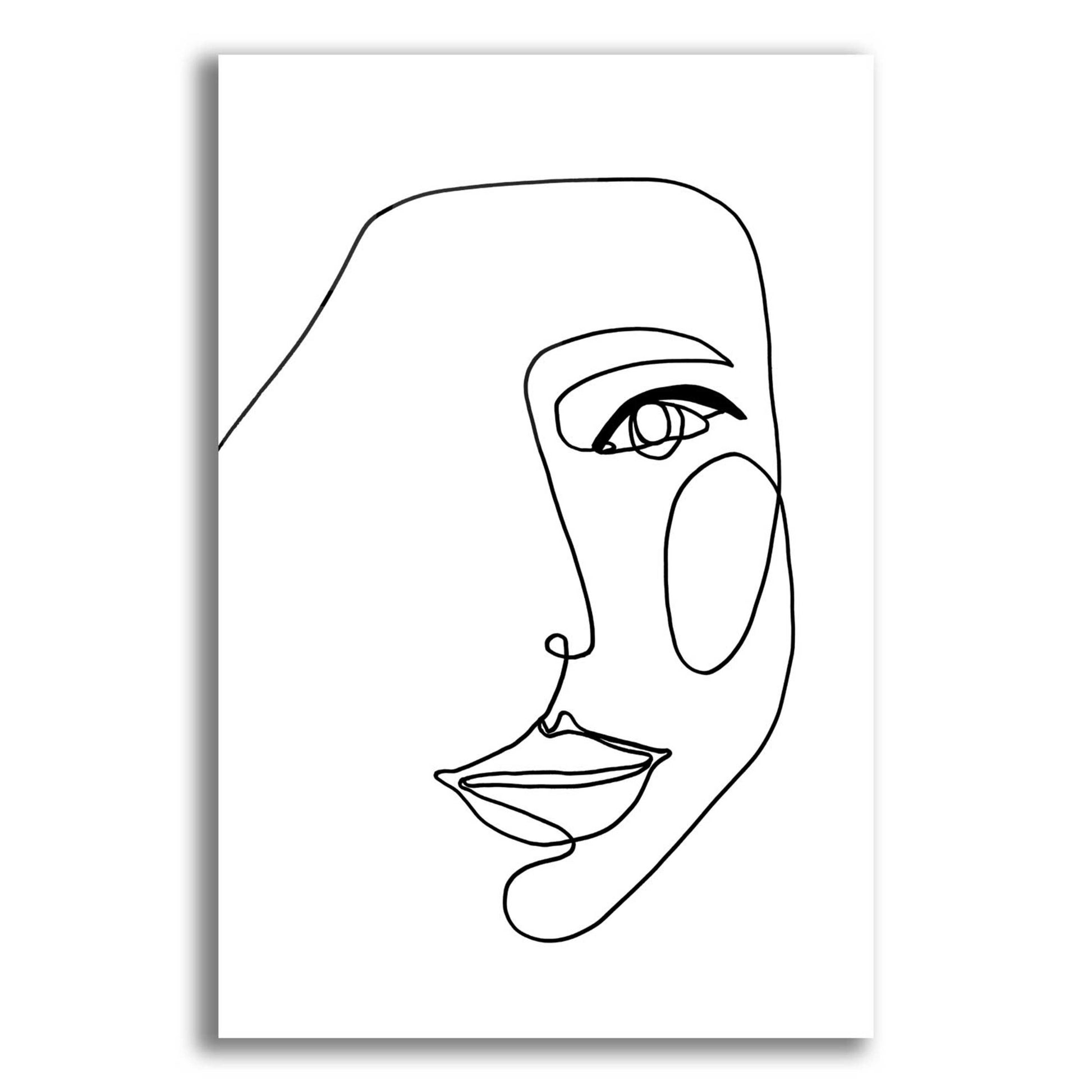 Epic Art 'Face Line 1' by Design Fabrikken, Acrylic Glass Wall Art,12x16