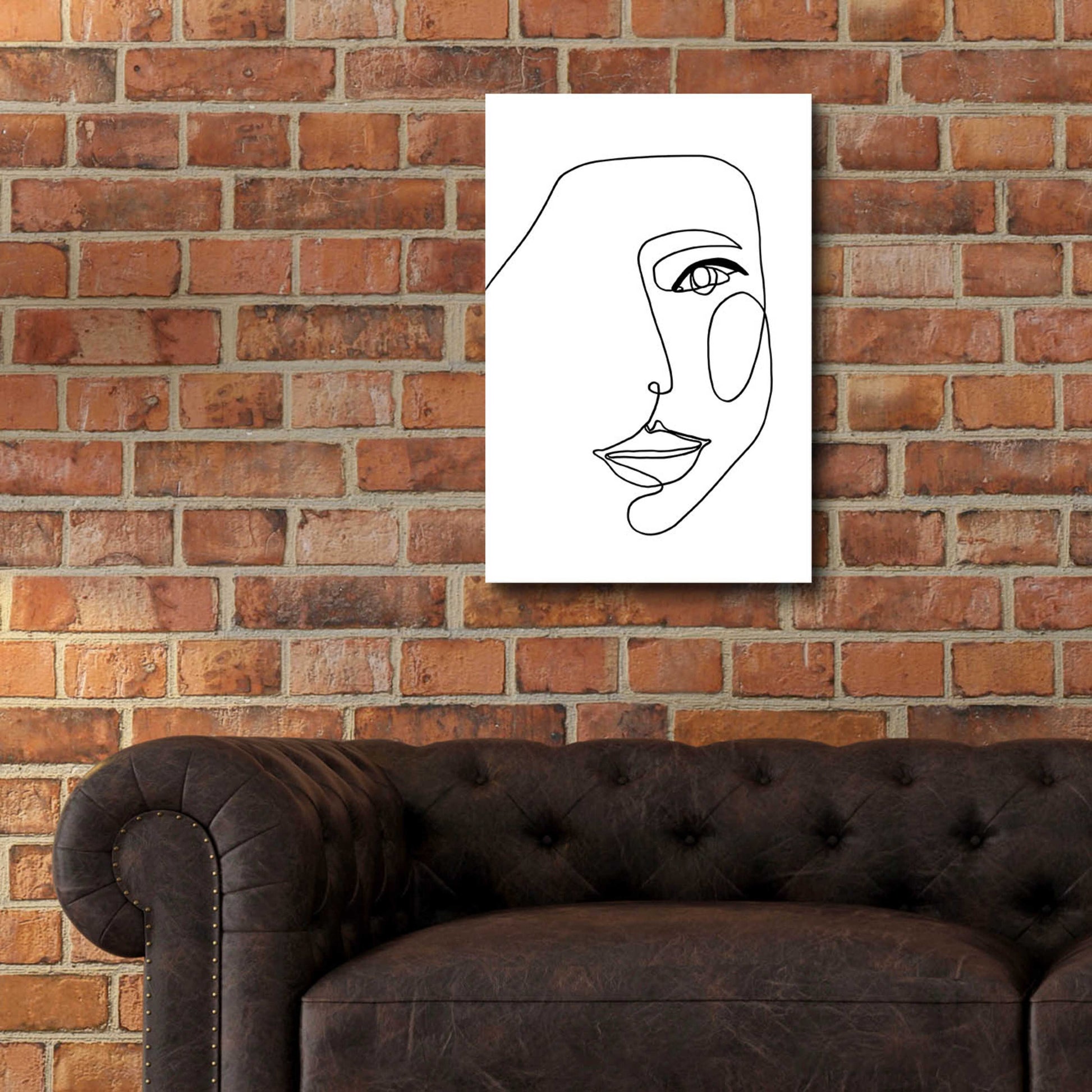 Epic Art 'Face Line 1' by Design Fabrikken, Acrylic Glass Wall Art,16x24