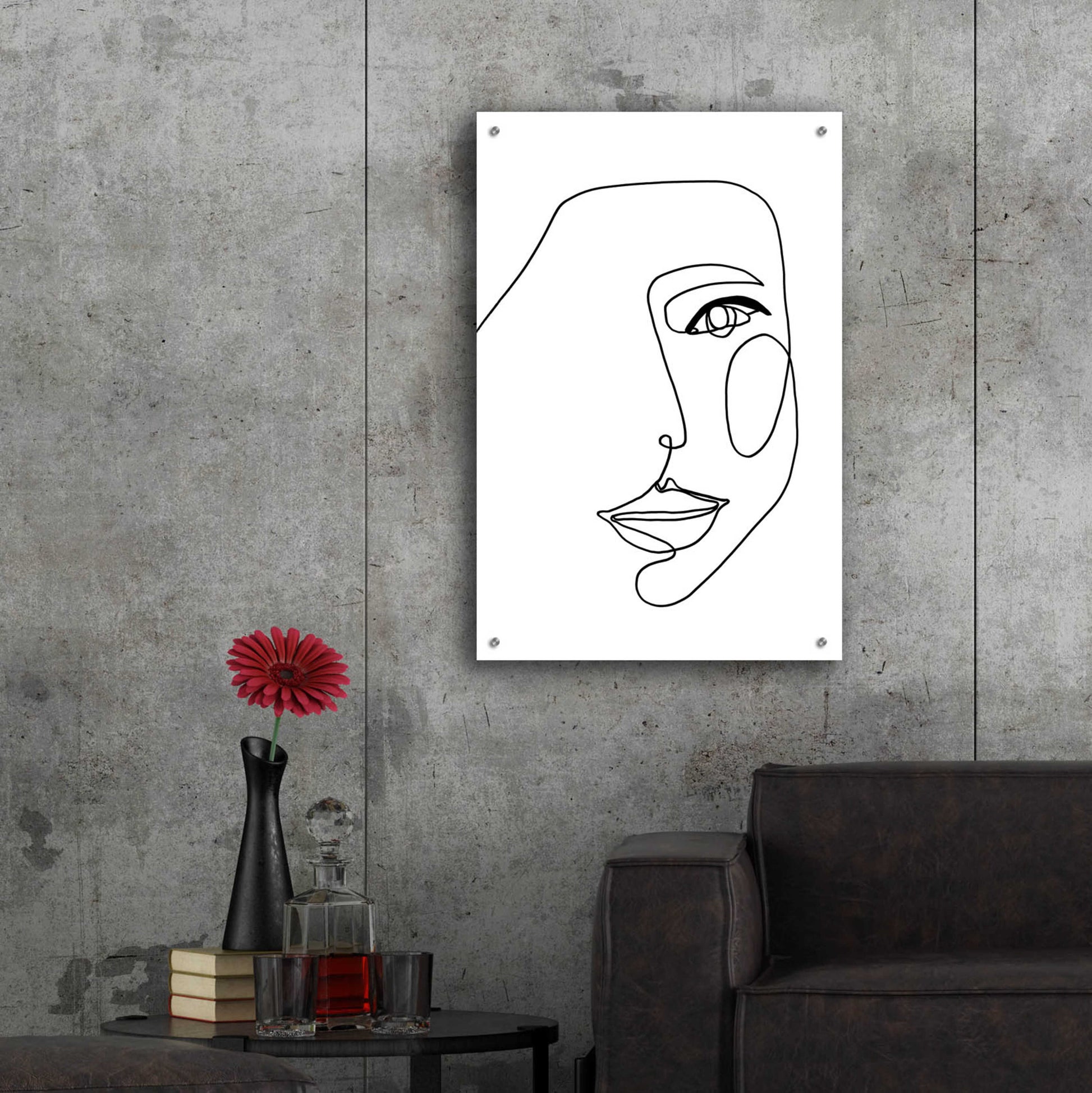 Epic Art 'Face Line 1' by Design Fabrikken, Acrylic Glass Wall Art,24x36