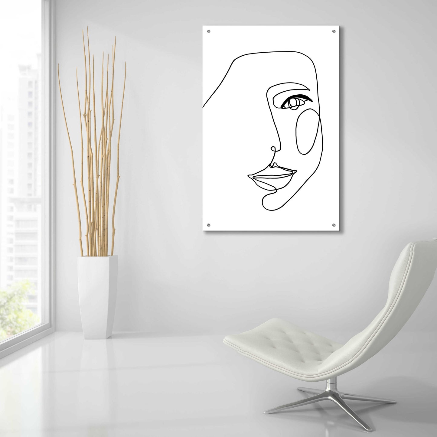 Epic Art 'Face Line 1' by Design Fabrikken, Acrylic Glass Wall Art,24x36