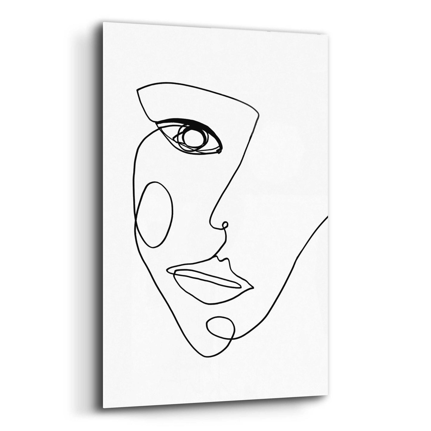 Epic Art 'Face Line 2' by Design Fabrikken, Acrylic Glass Wall Art,12x16