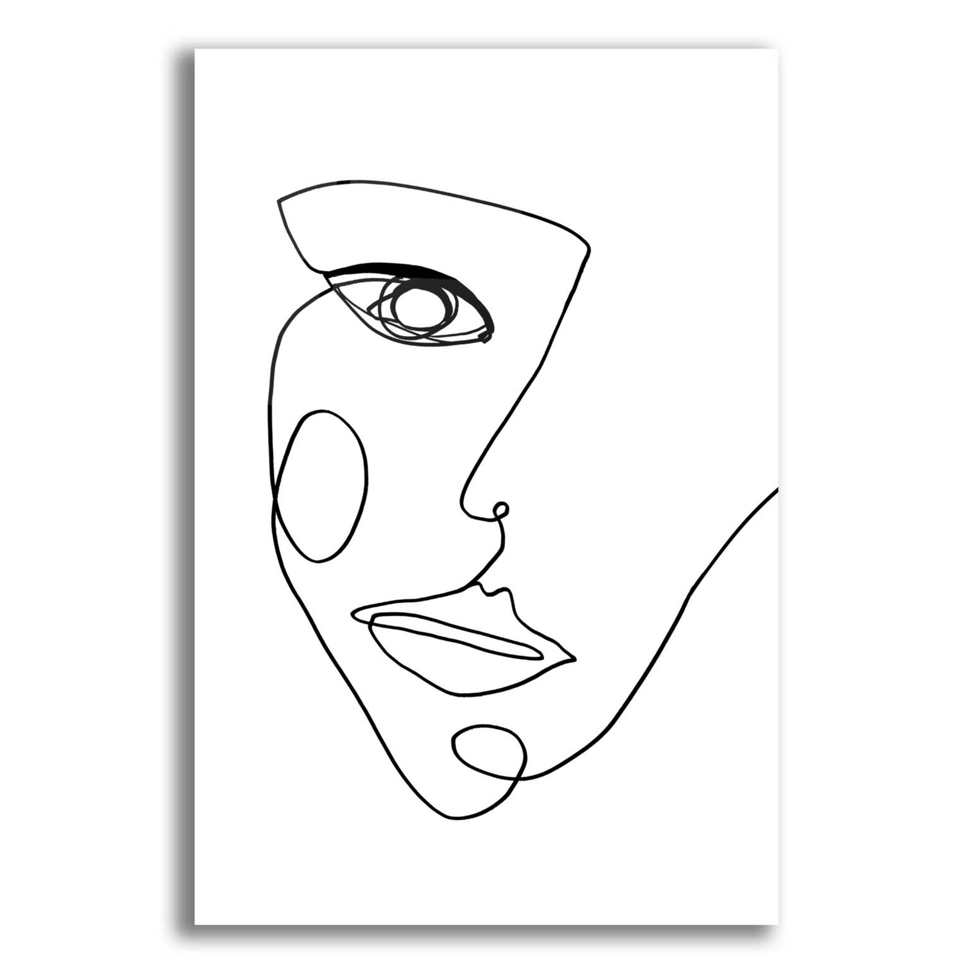 Epic Art 'Face Line 2' by Design Fabrikken, Acrylic Glass Wall Art,12x16