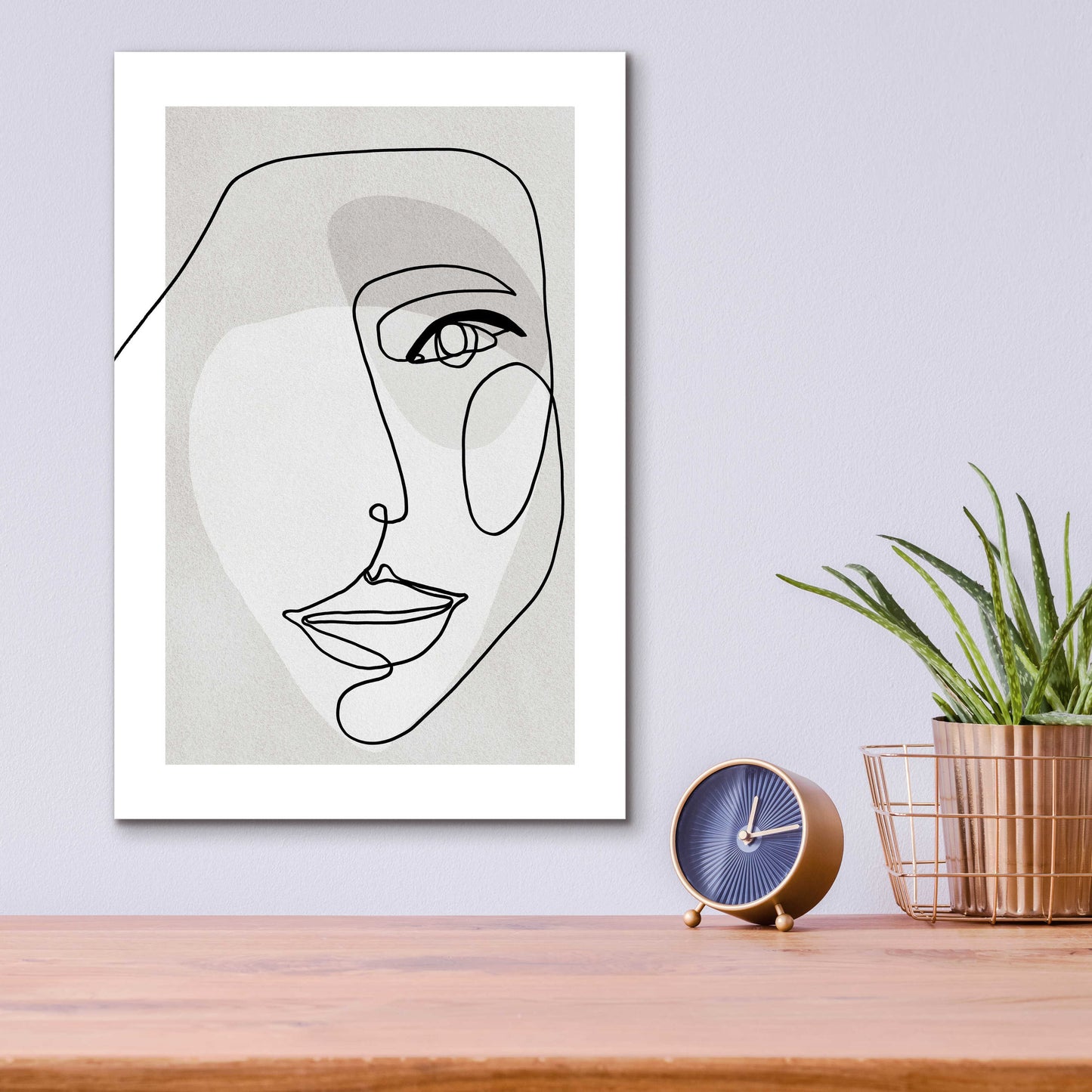 Epic Art 'Face Line 3' by Design Fabrikken, Acrylic Glass Wall Art,12x16