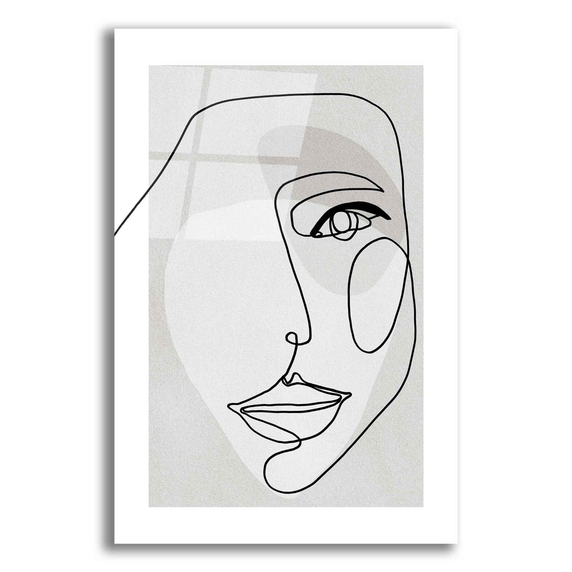 Epic Art 'Face Line 3' by Design Fabrikken, Acrylic Glass Wall Art,12x16