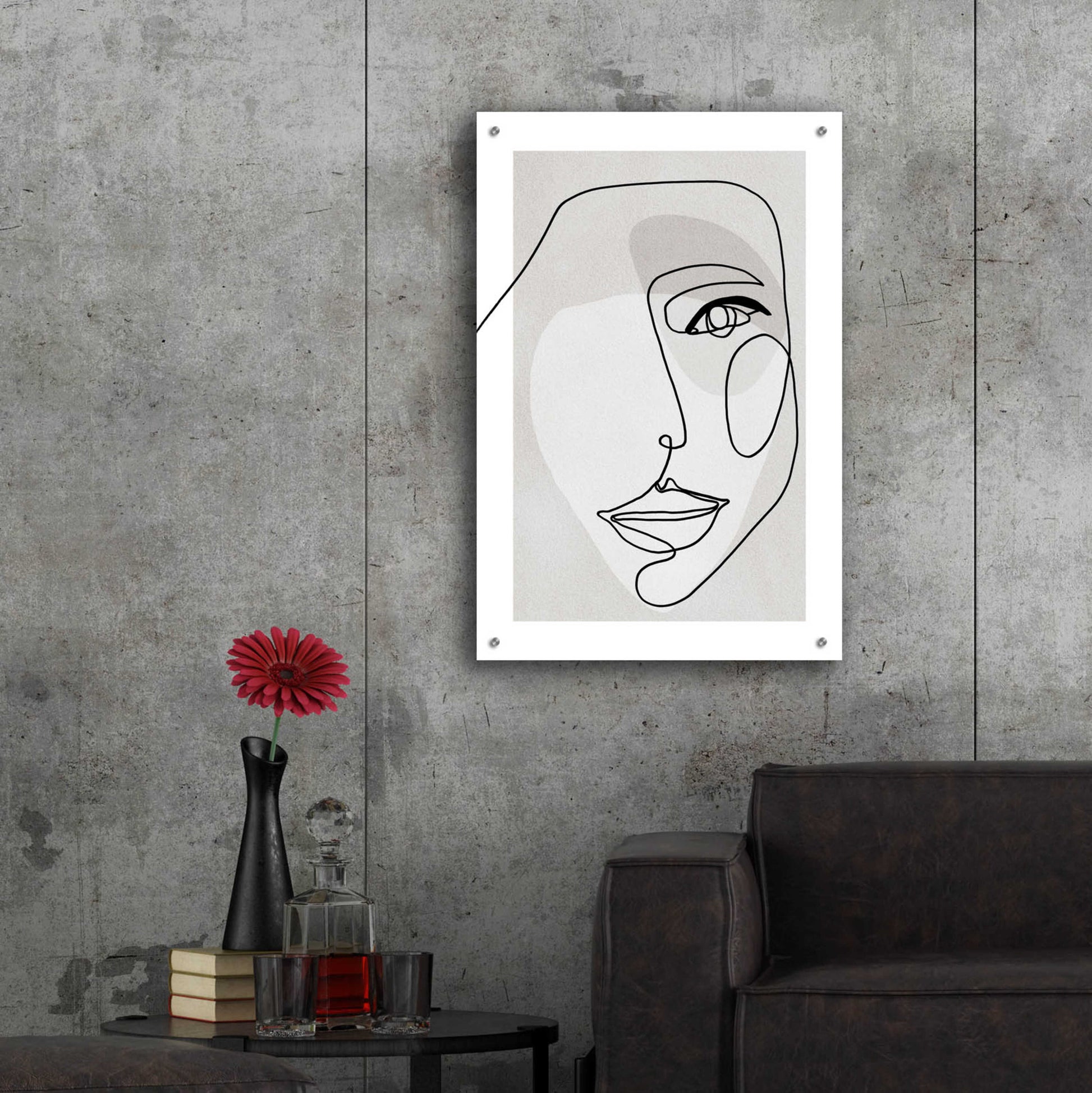 Epic Art 'Face Line 3' by Design Fabrikken, Acrylic Glass Wall Art,24x36