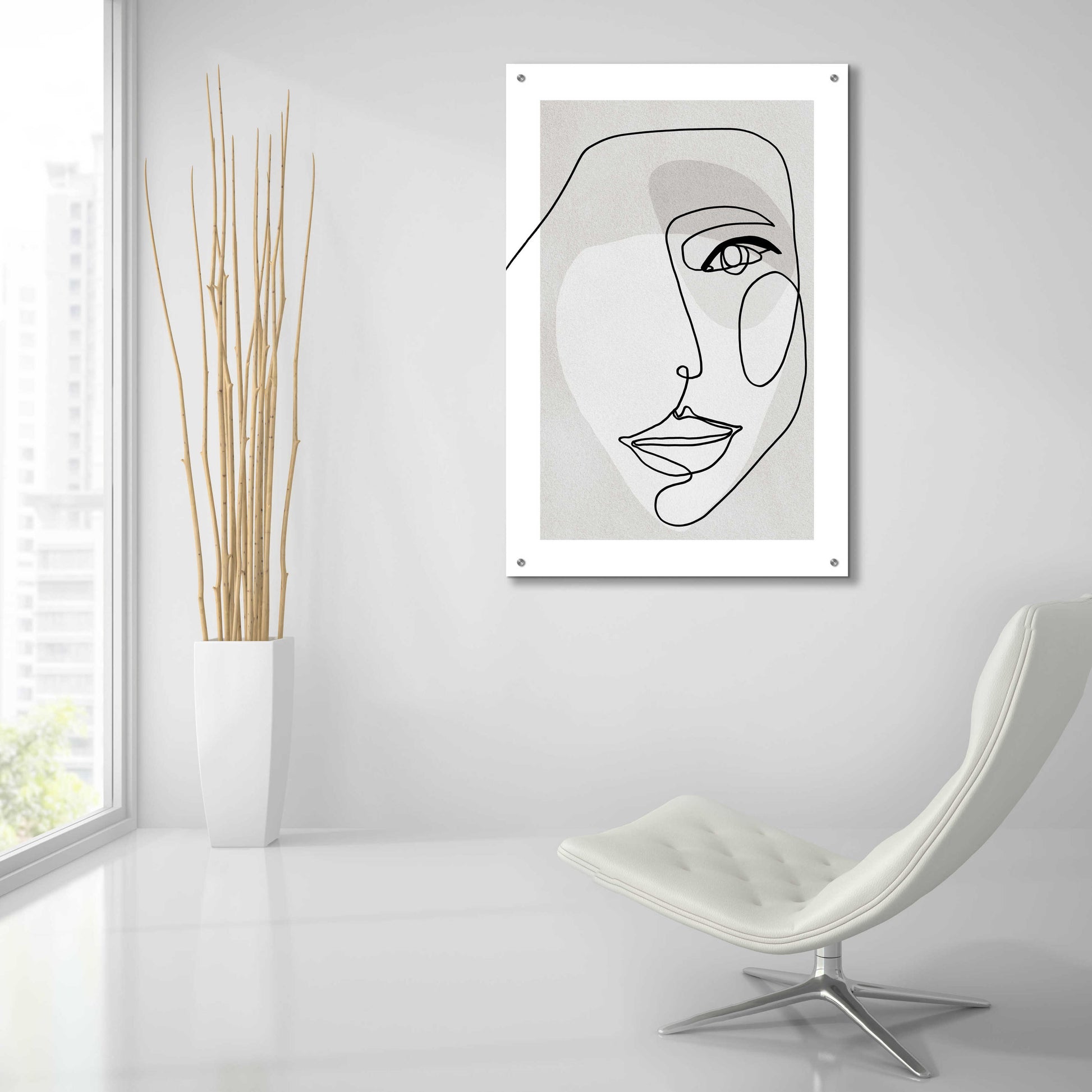 Epic Art 'Face Line 3' by Design Fabrikken, Acrylic Glass Wall Art,24x36