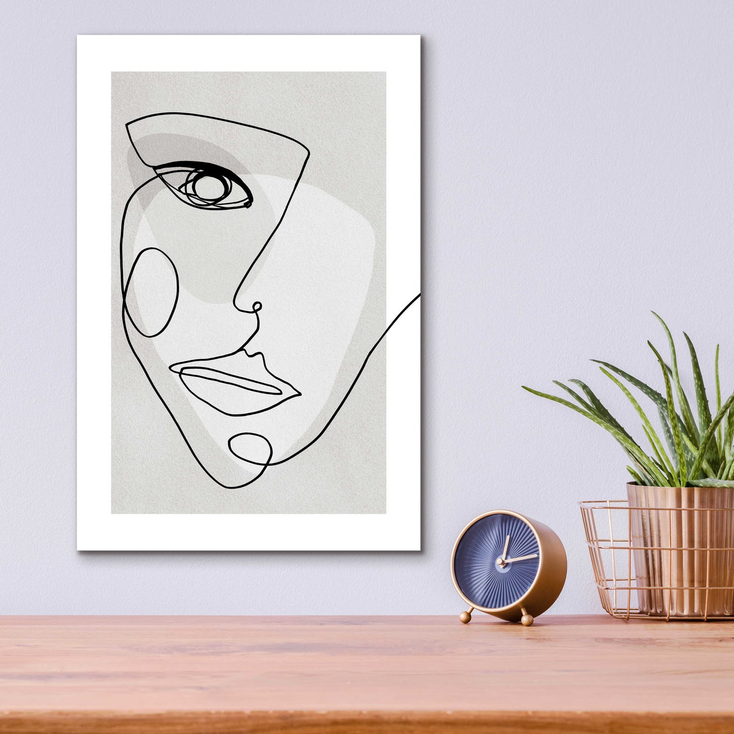 Epic Art 'Face Line 4' by Design Fabrikken, Acrylic Glass Wall Art,12x16