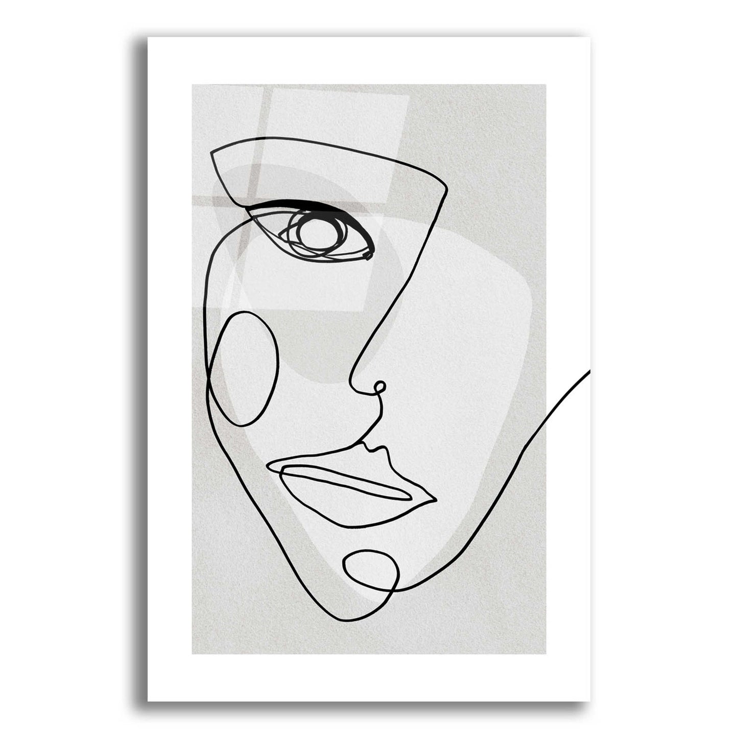 Epic Art 'Face Line 4' by Design Fabrikken, Acrylic Glass Wall Art,12x16