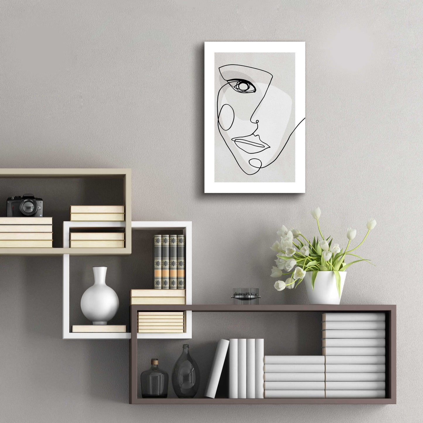 Epic Art 'Face Line 4' by Design Fabrikken, Acrylic Glass Wall Art,16x24