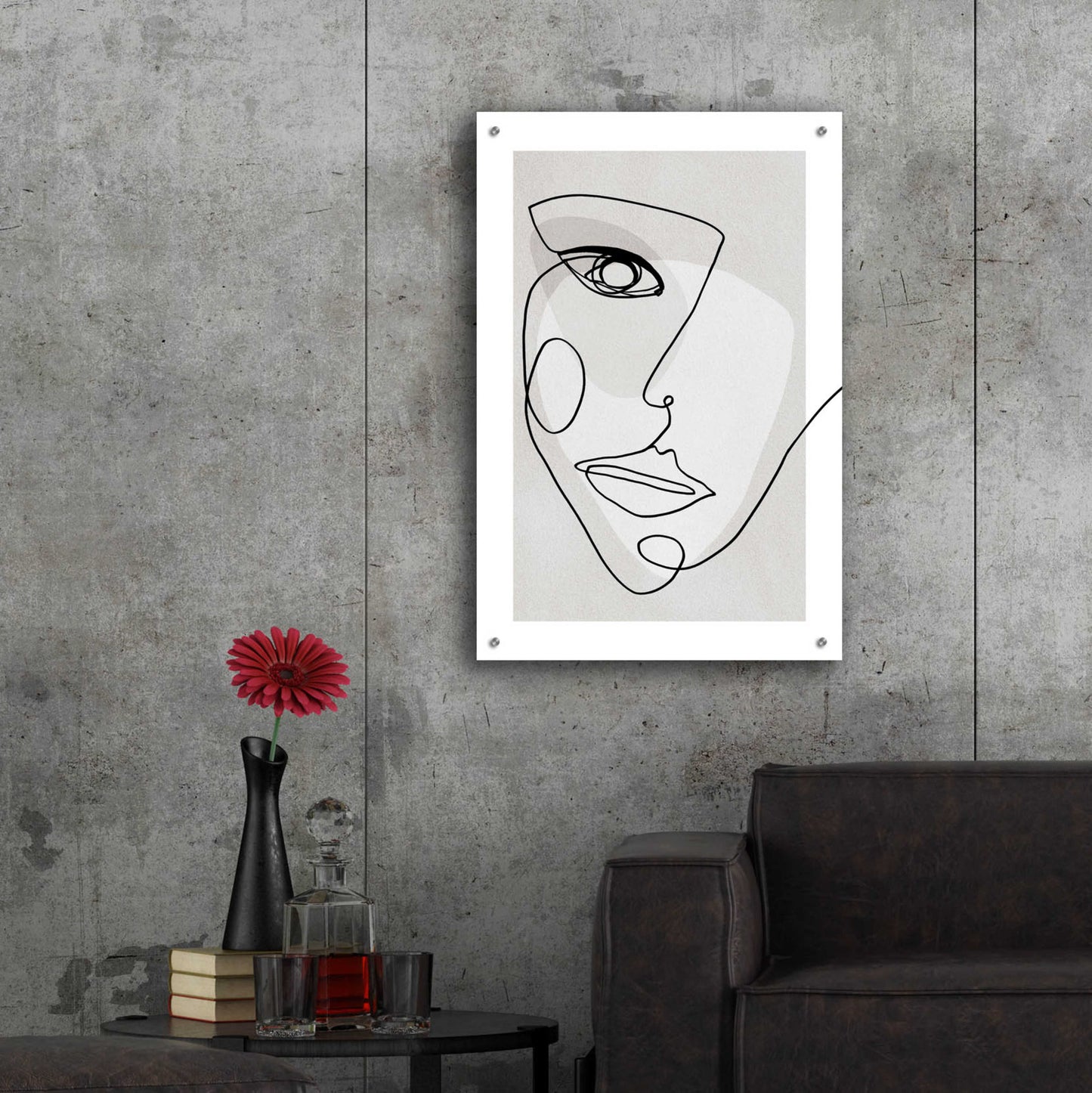 Epic Art 'Face Line 4' by Design Fabrikken, Acrylic Glass Wall Art,24x36