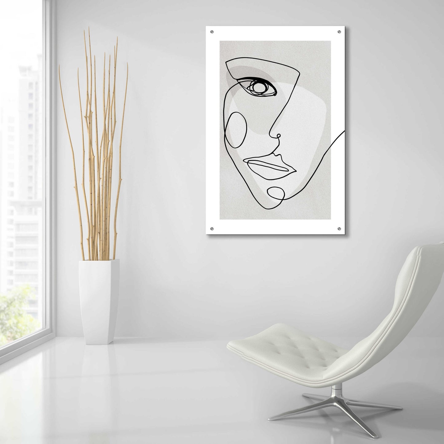 Epic Art 'Face Line 4' by Design Fabrikken, Acrylic Glass Wall Art,24x36