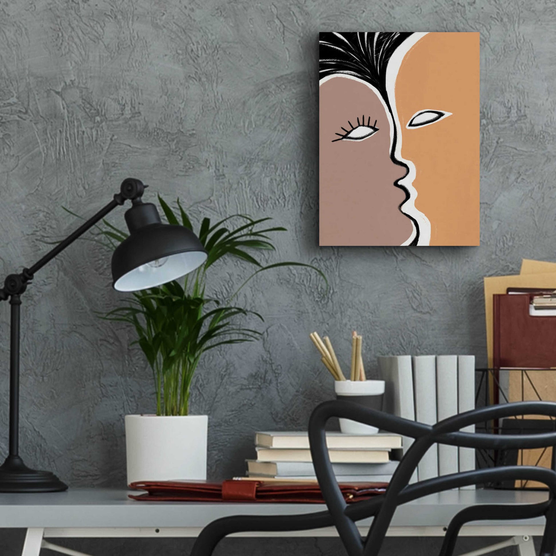 Epic Art 'Face to Face 2' by Design Fabrikken, Acrylic Glass Wall Art,12x16