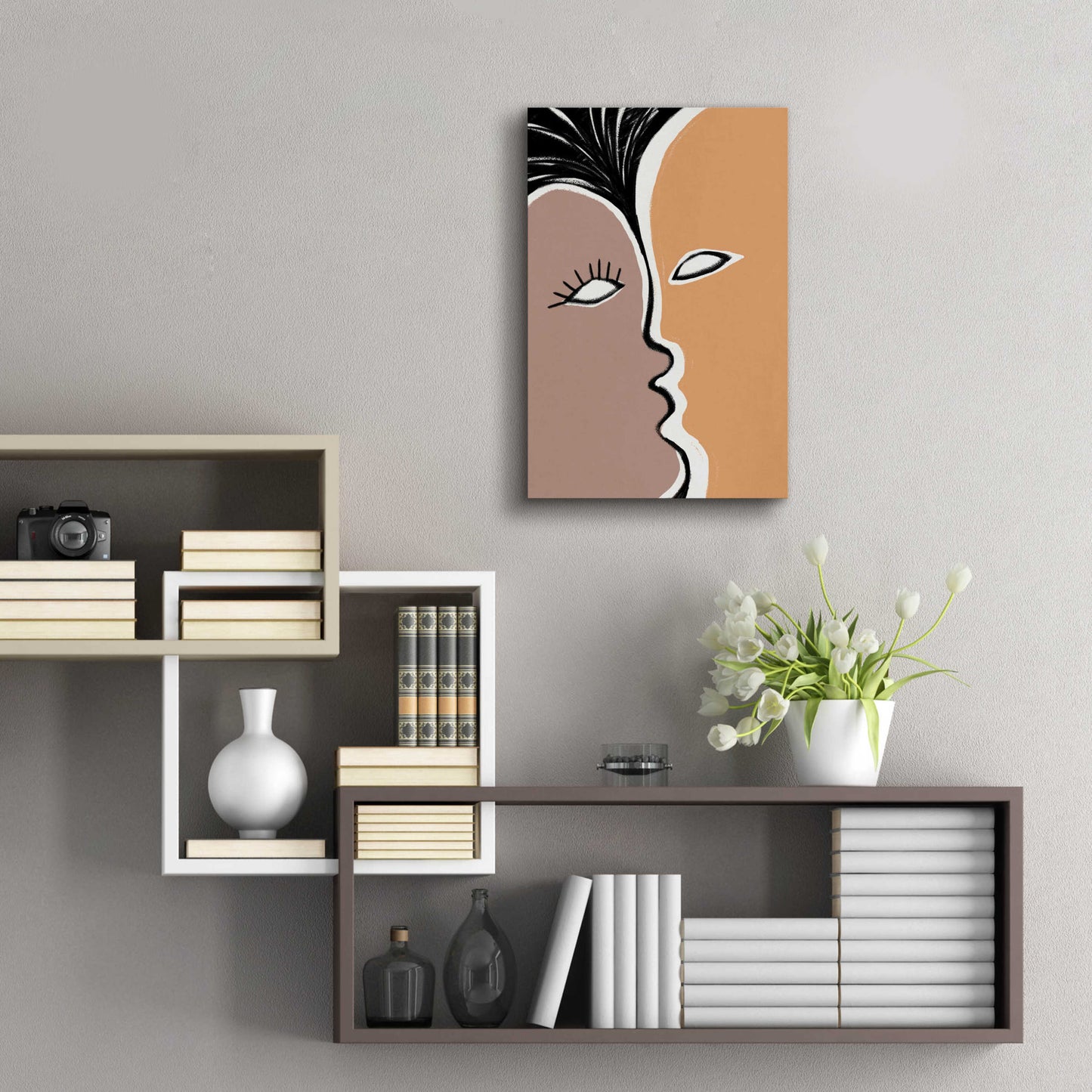 Epic Art 'Face to Face 2' by Design Fabrikken, Acrylic Glass Wall Art,16x24