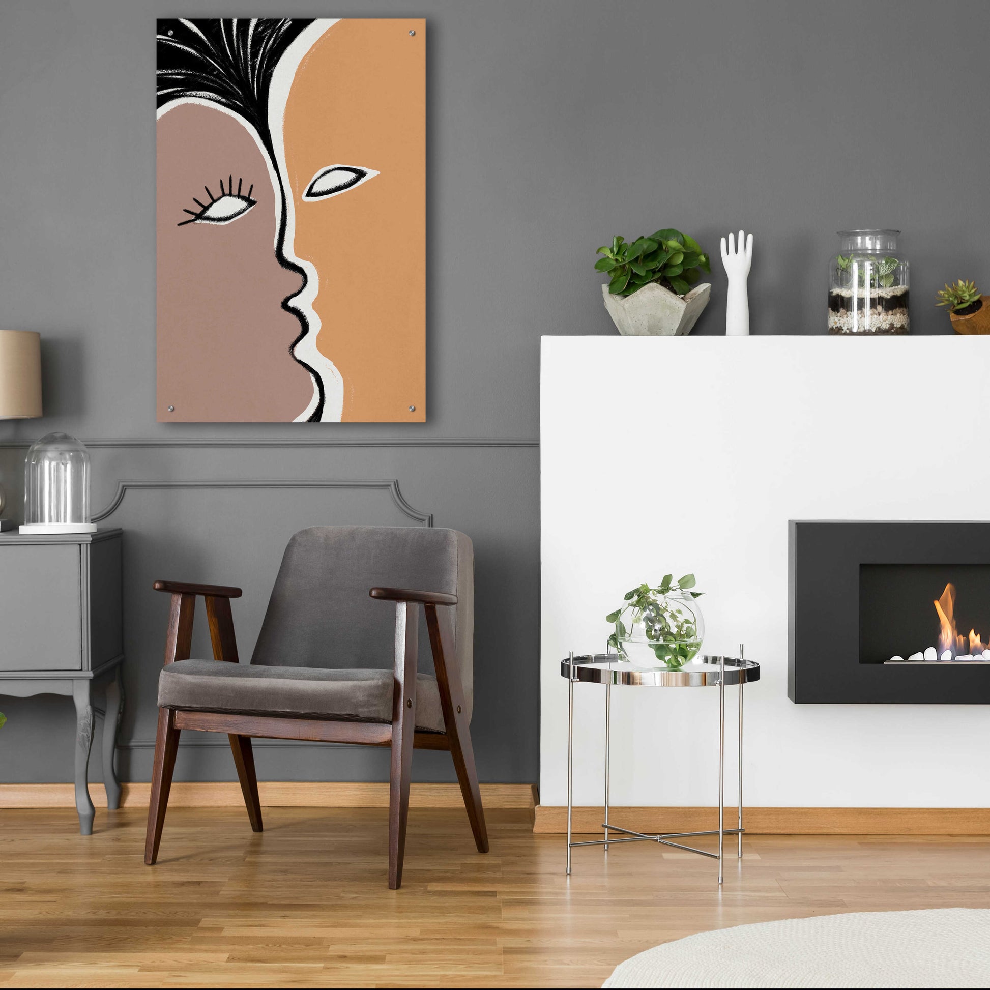 Epic Art 'Face to Face 2' by Design Fabrikken, Acrylic Glass Wall Art,24x36