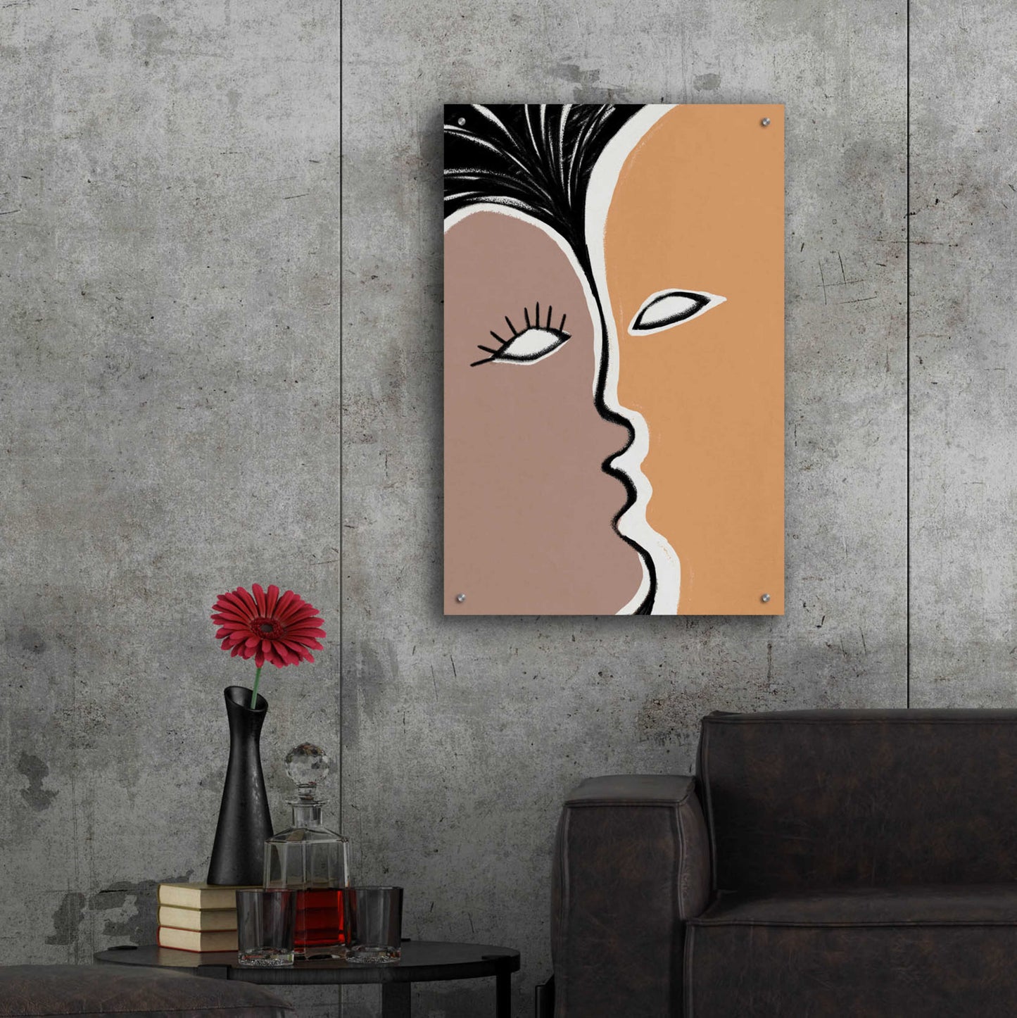 Epic Art 'Face to Face 2' by Design Fabrikken, Acrylic Glass Wall Art,24x36