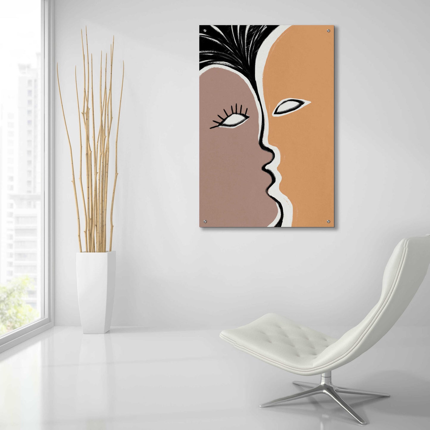 Epic Art 'Face to Face 2' by Design Fabrikken, Acrylic Glass Wall Art,24x36