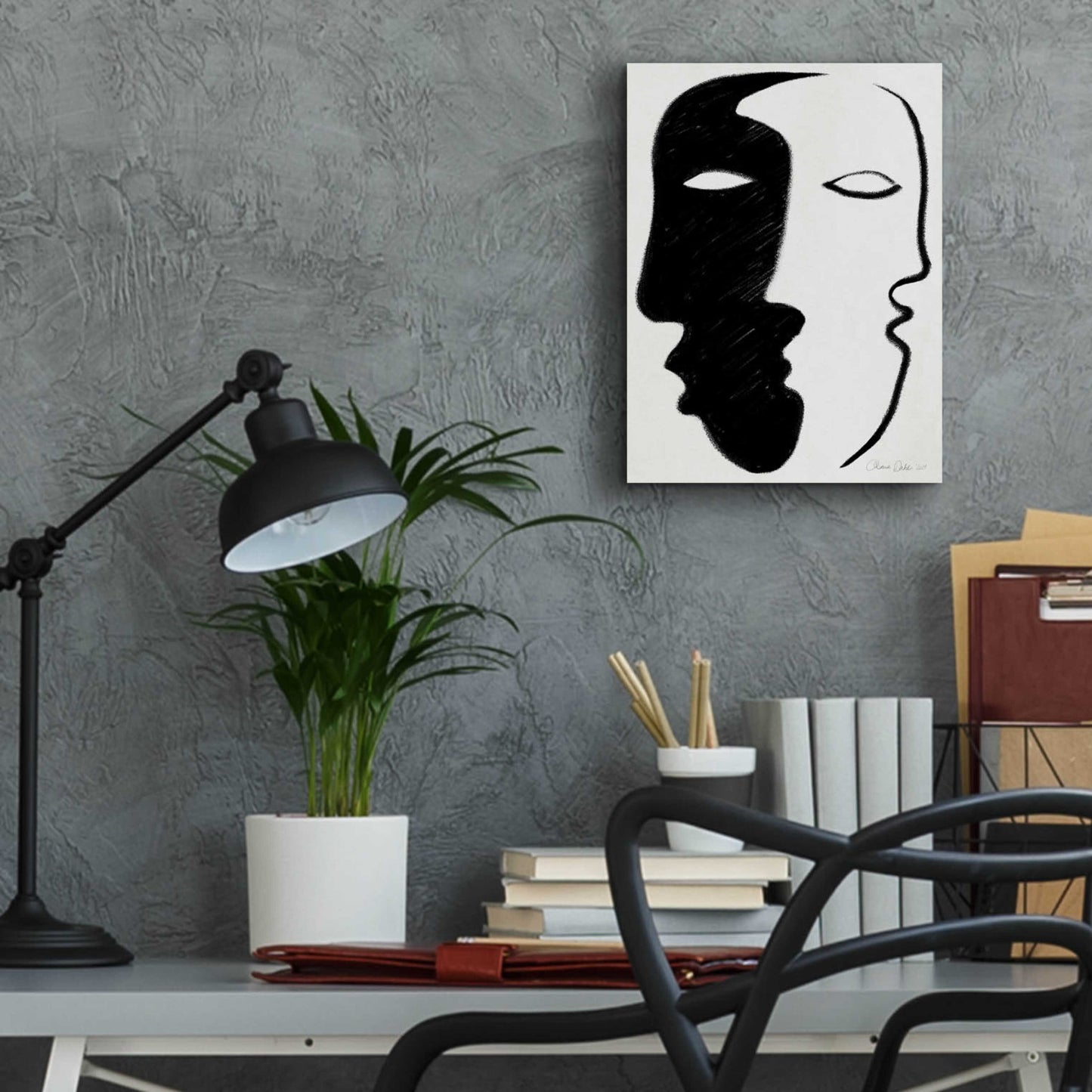 Epic Art 'Face to Face' by Design Fabrikken, Acrylic Glass Wall Art,12x16