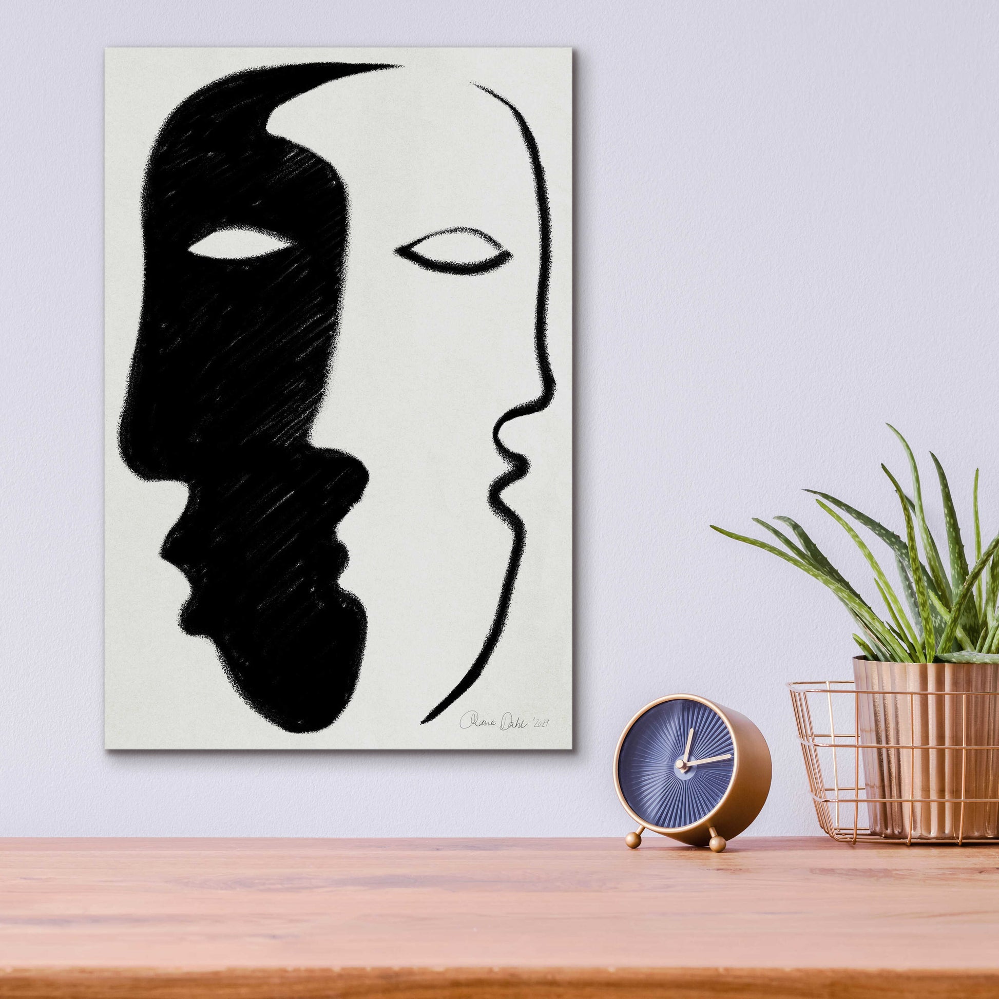 Epic Art 'Face to Face' by Design Fabrikken, Acrylic Glass Wall Art,12x16