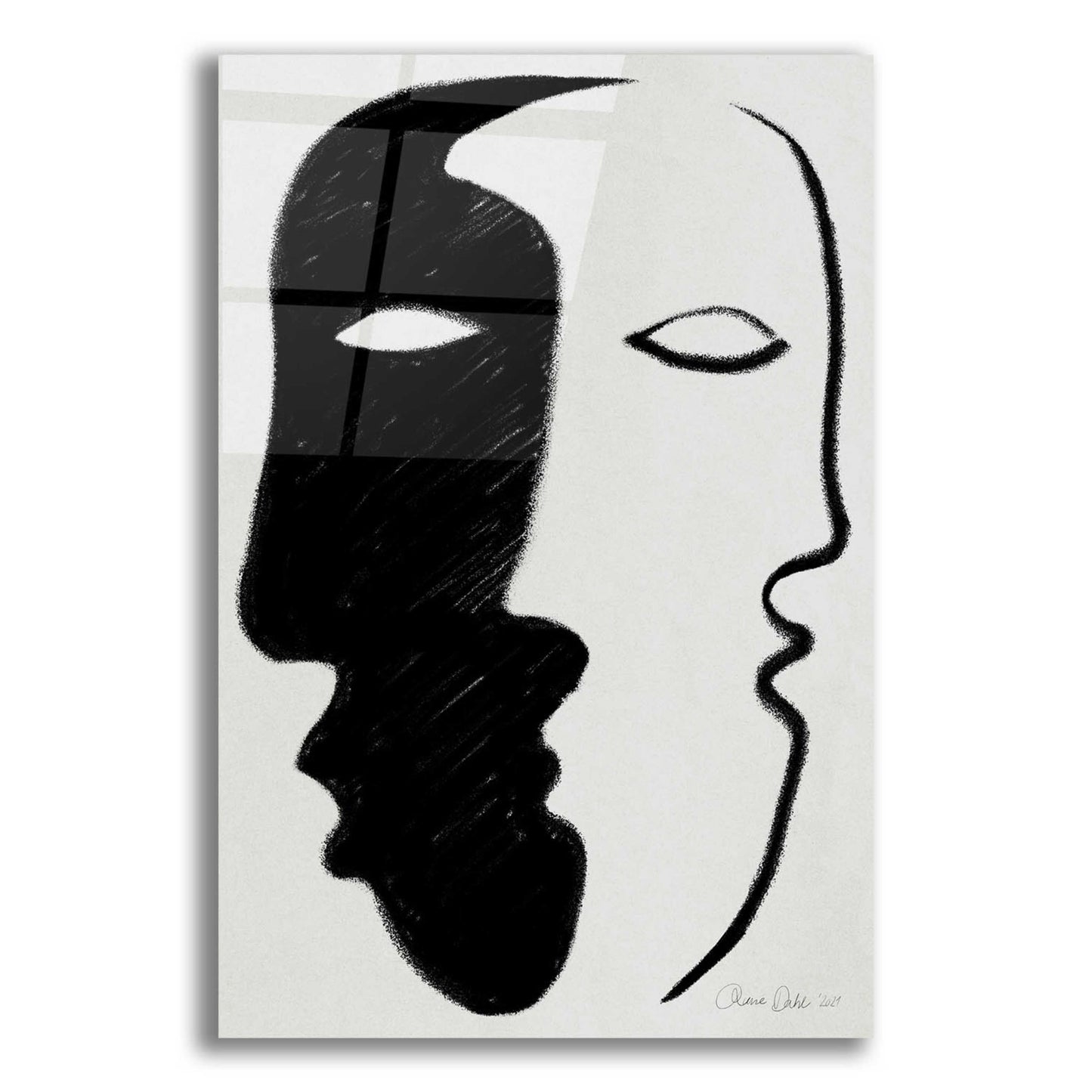 Epic Art 'Face to Face' by Design Fabrikken, Acrylic Glass Wall Art,12x16