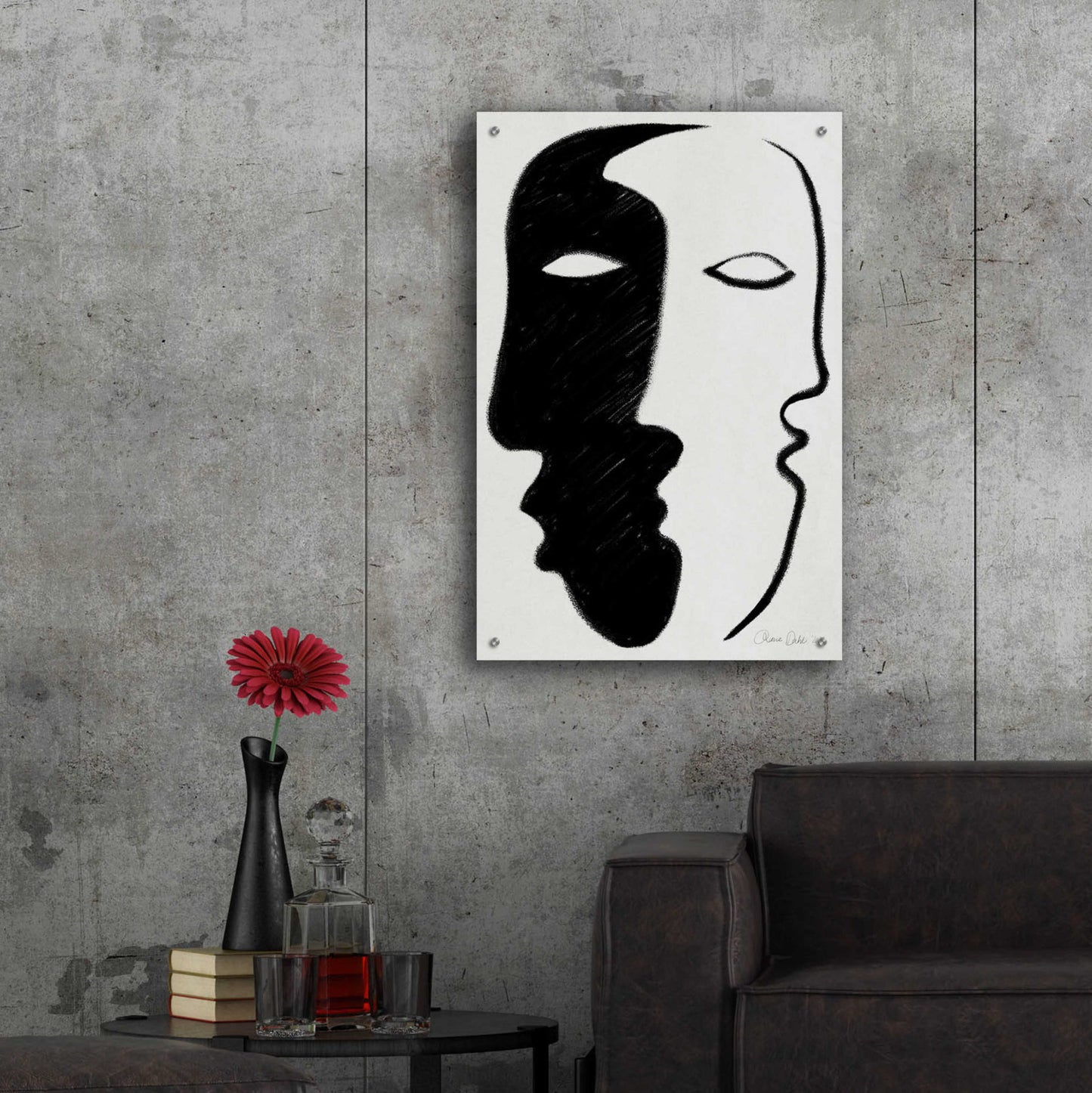 Epic Art 'Face to Face' by Design Fabrikken, Acrylic Glass Wall Art,24x36