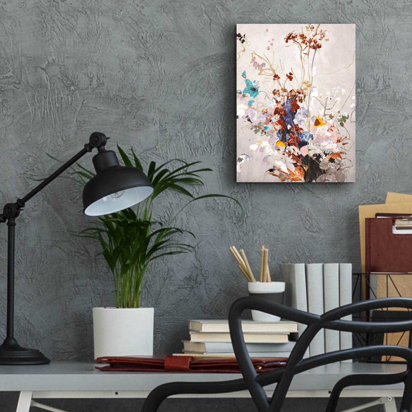 Epic Art 'Fall Floral' by Design Fabrikken, Acrylic Glass Wall Art,12x16