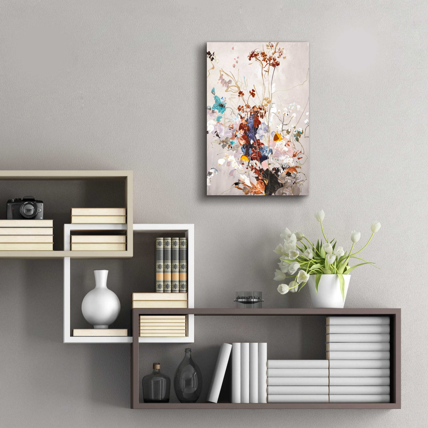 Epic Art 'Fall Floral' by Design Fabrikken, Acrylic Glass Wall Art,16x24