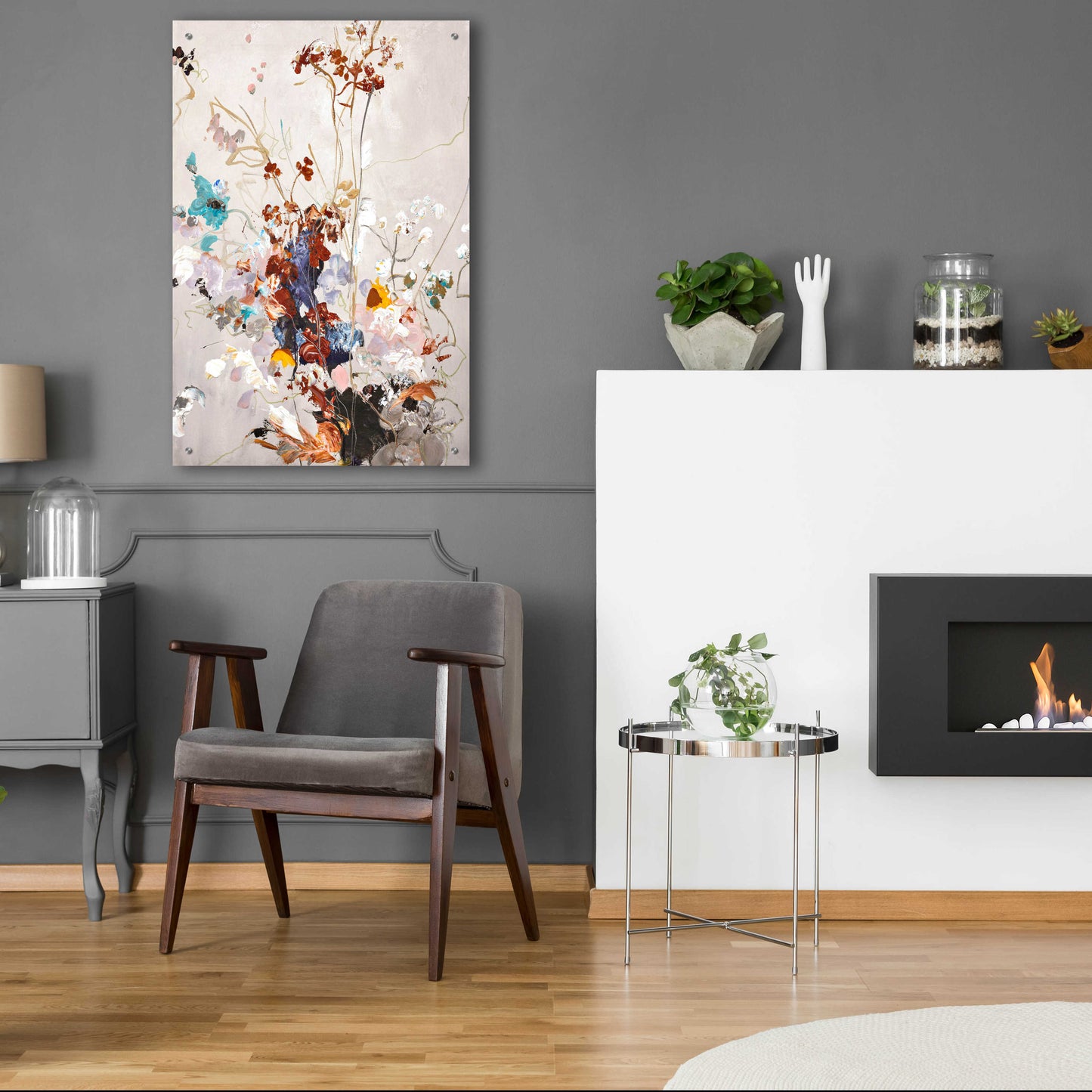 Epic Art 'Fall Floral' by Design Fabrikken, Acrylic Glass Wall Art,24x36