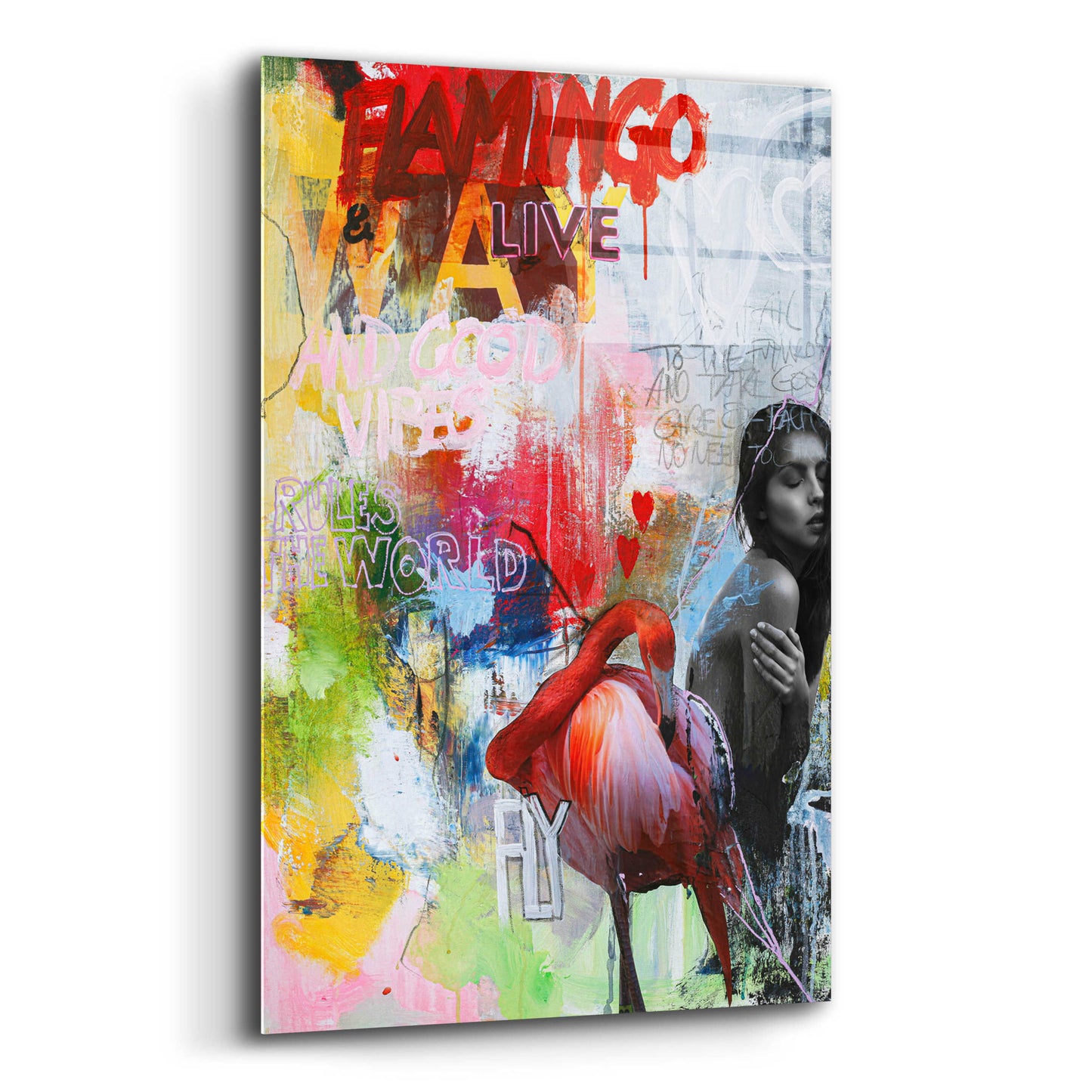 Epic Art 'Flamingo' by Design Fabrikken, Acrylic Glass Wall Art,12x16