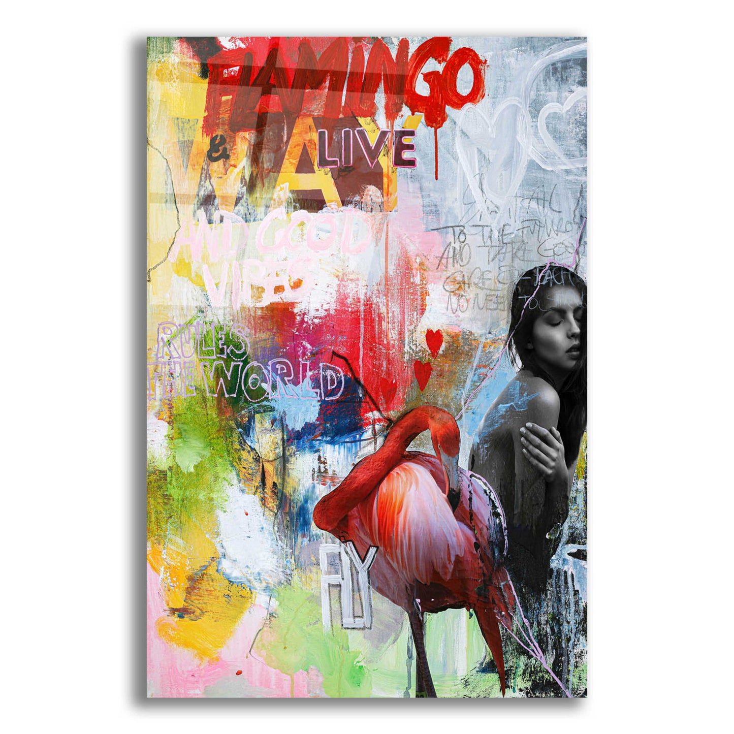 Epic Art 'Flamingo' by Design Fabrikken, Acrylic Glass Wall Art,12x16