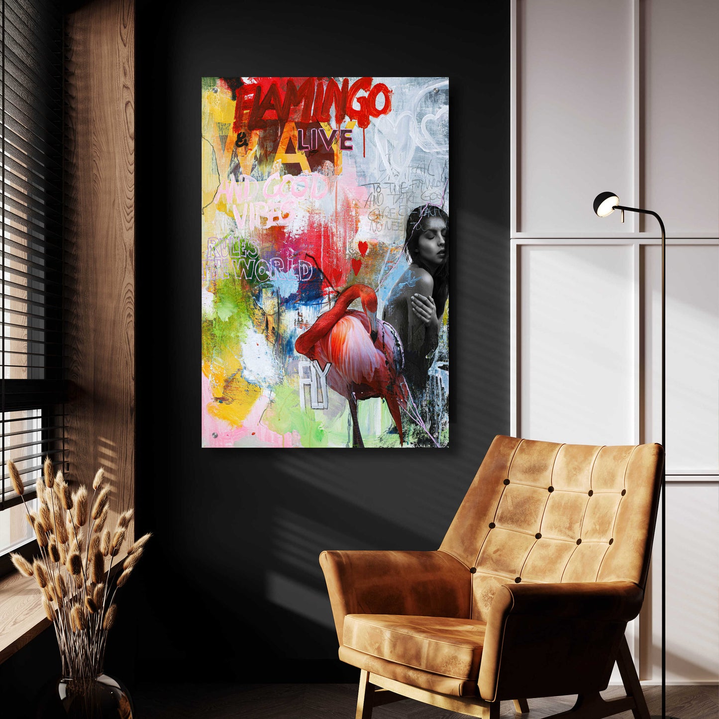 Epic Art 'Flamingo' by Design Fabrikken, Acrylic Glass Wall Art,24x36