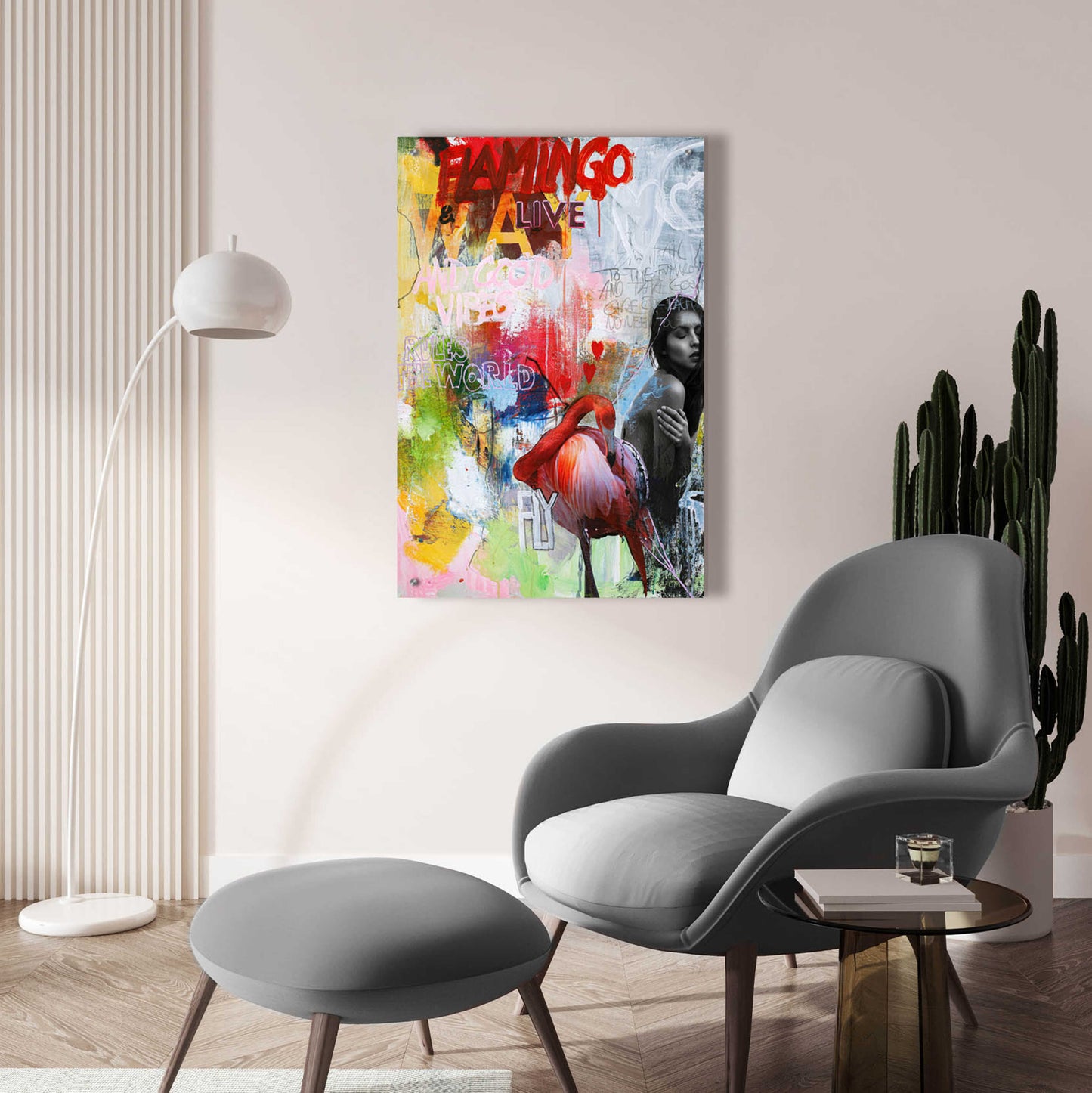 Epic Art 'Flamingo' by Design Fabrikken, Acrylic Glass Wall Art,24x36