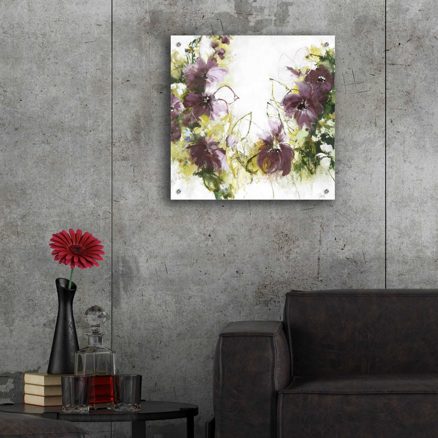 Epic Art 'Flower Blush 1' by Design Fabrikken, Acrylic Glass Wall Art,24x24