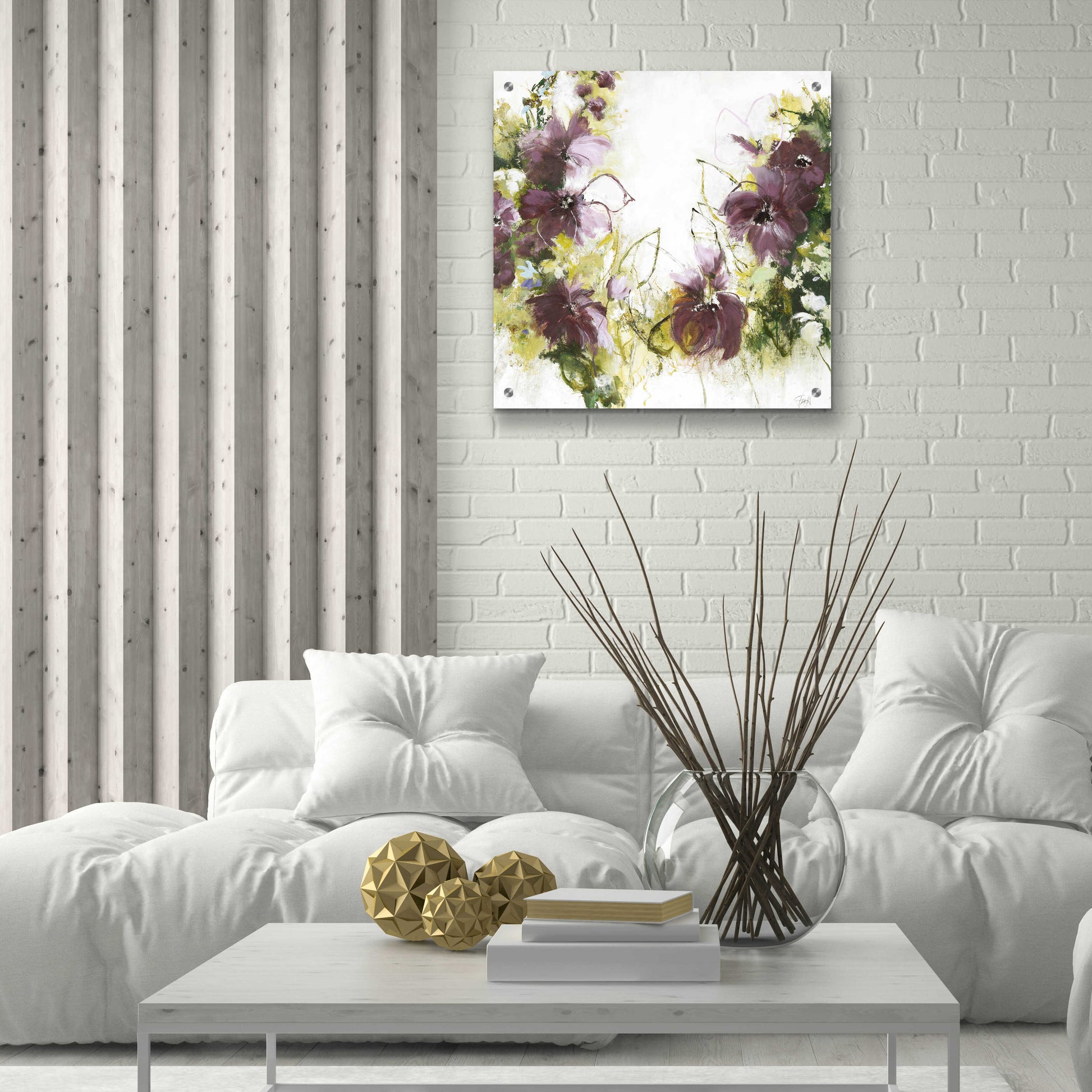 Epic Art 'Flower Blush 1' by Design Fabrikken, Acrylic Glass Wall Art,24x24