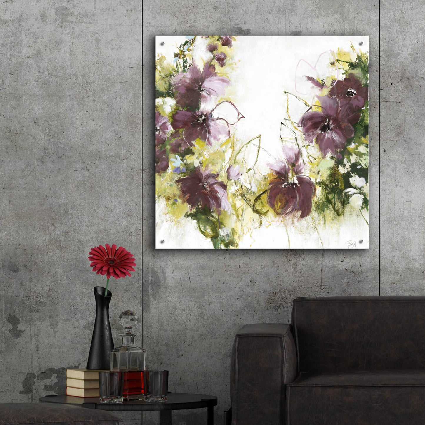 Epic Art 'Flower Blush 1' by Design Fabrikken, Acrylic Glass Wall Art,36x36