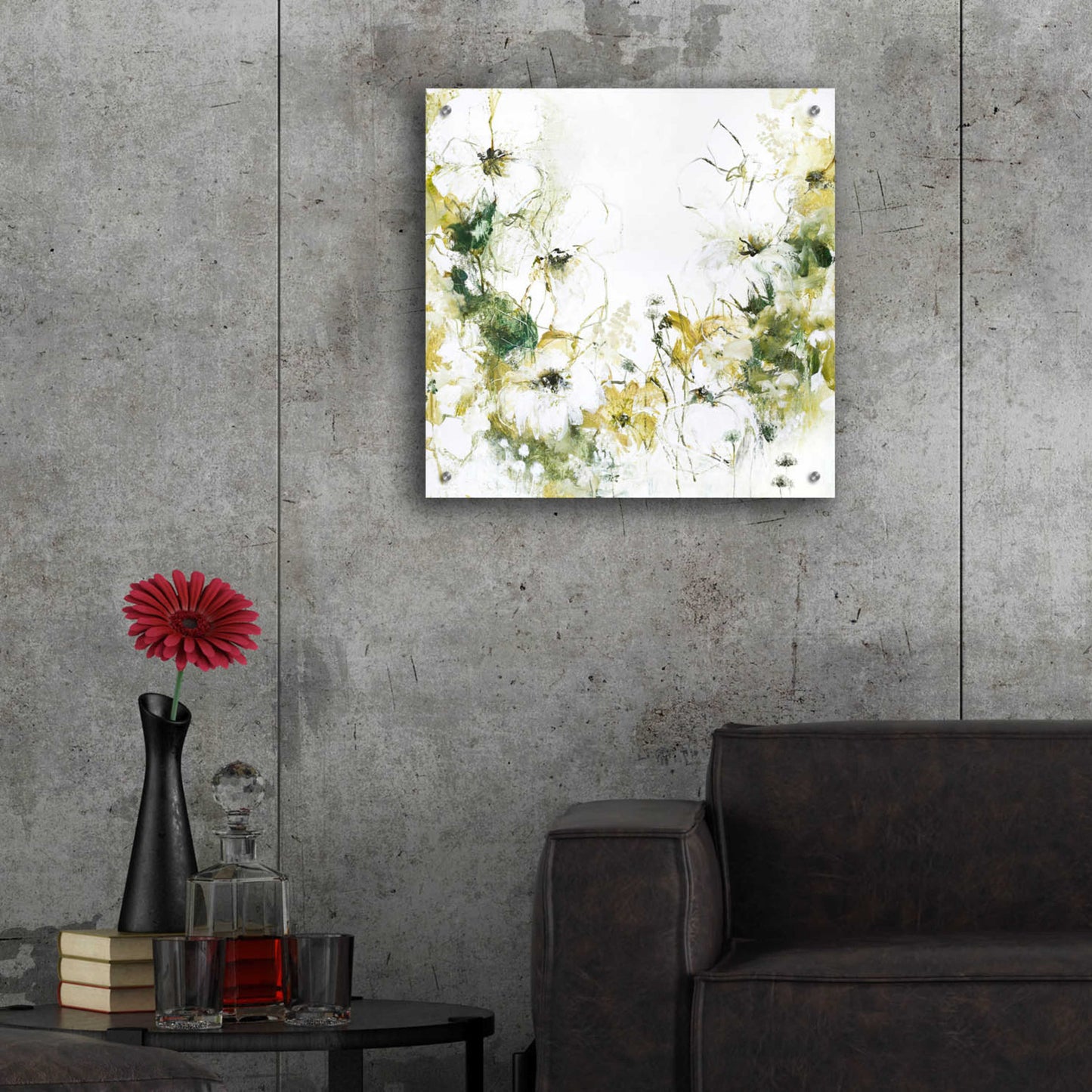 Epic Art 'Flower Blush 3' by Design Fabrikken, Acrylic Glass Wall Art,24x24