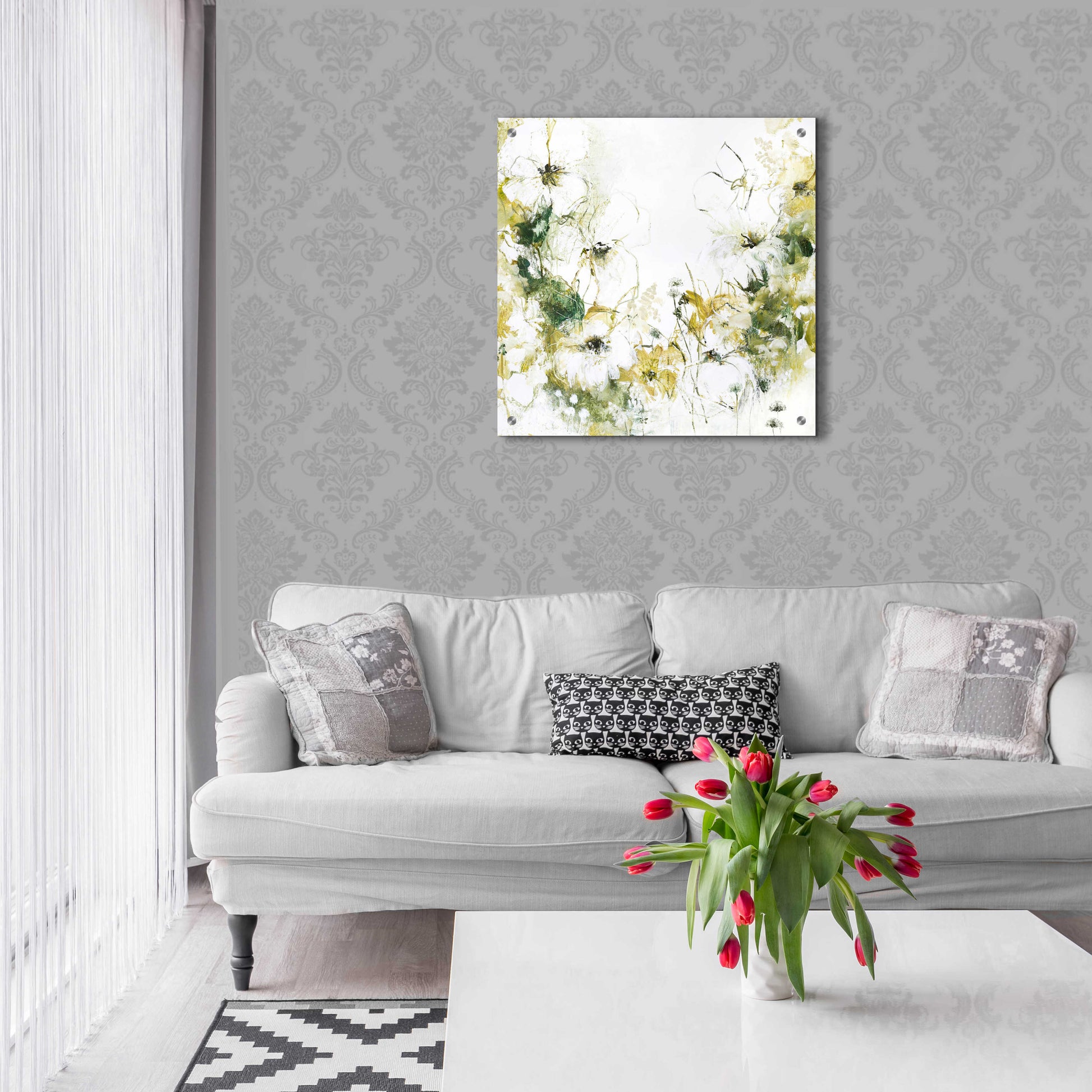 Epic Art 'Flower Blush 3' by Design Fabrikken, Acrylic Glass Wall Art,24x24