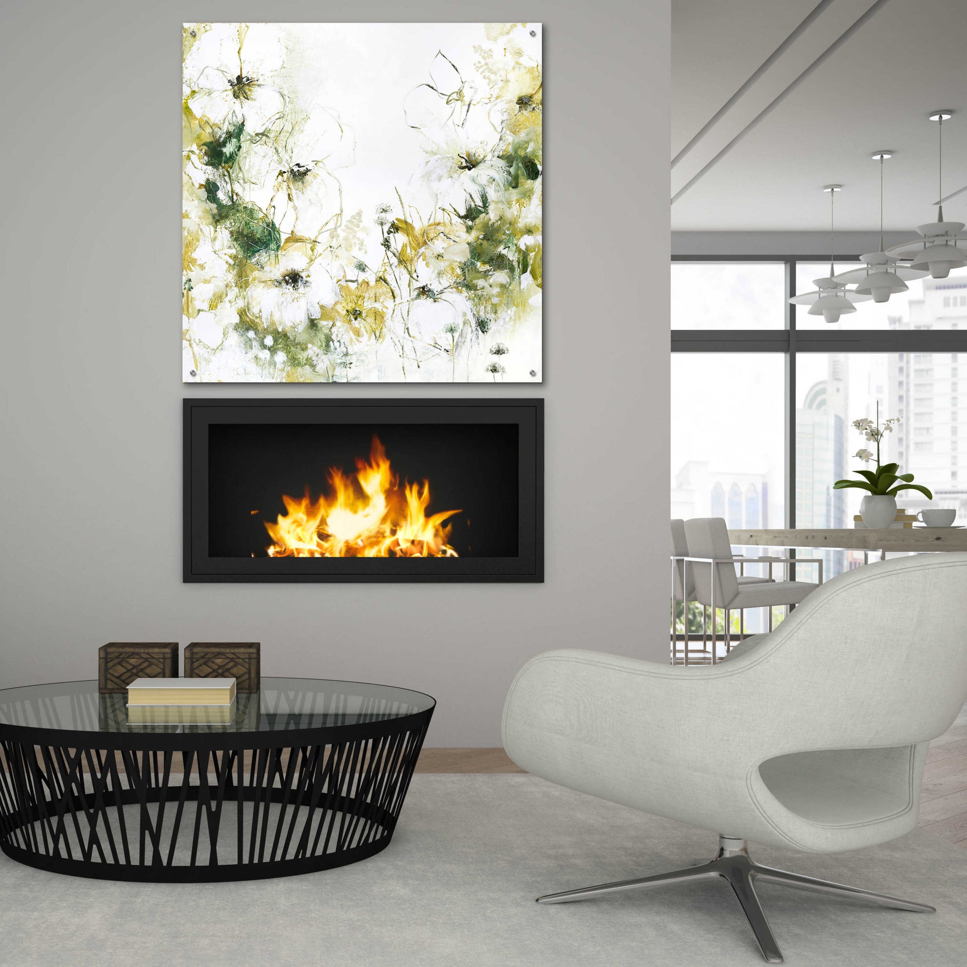 Epic Art 'Flower Blush 3' by Design Fabrikken, Acrylic Glass Wall Art,36x36