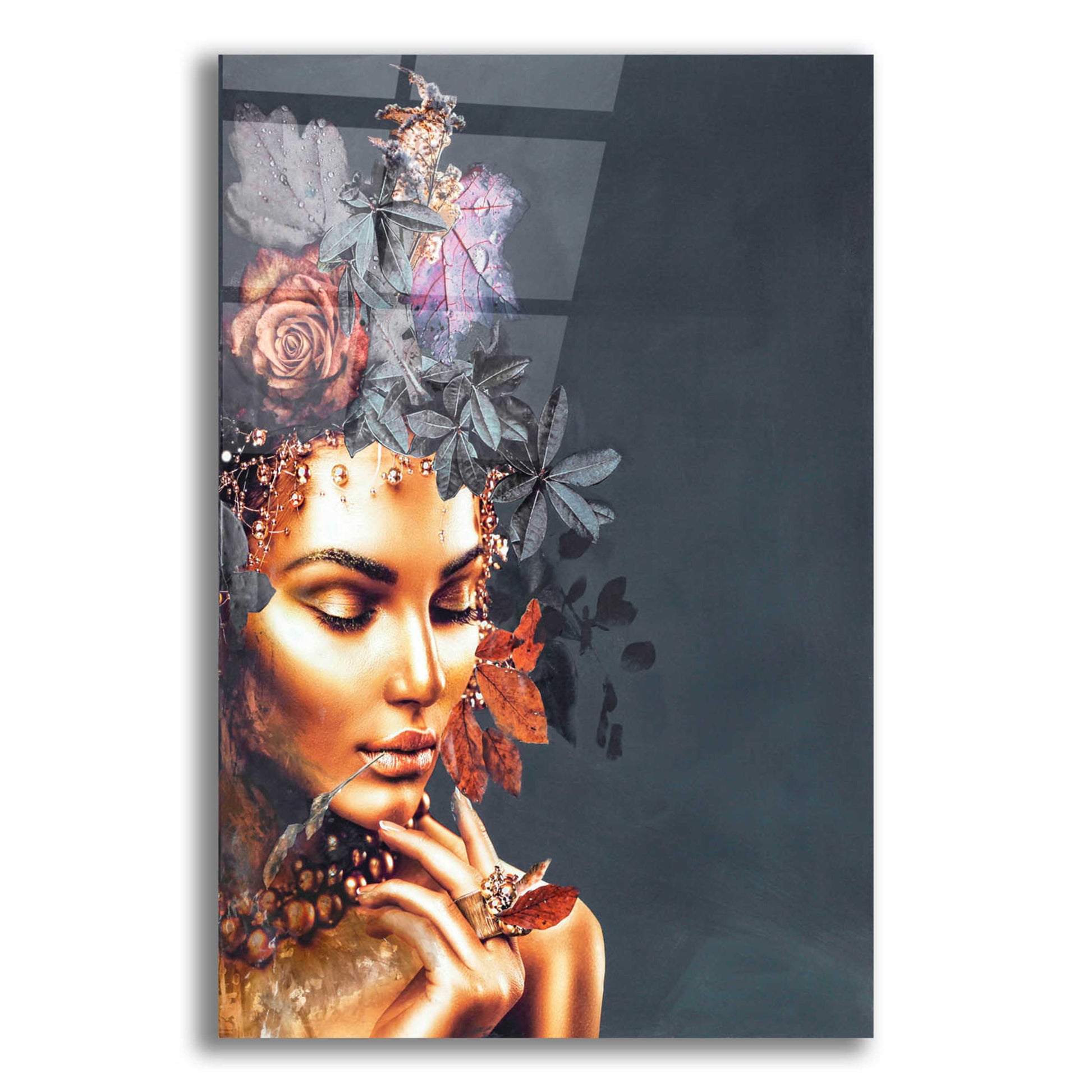 Epic Art 'Gold Couture 1' by Design Fabrikken, Acrylic Glass Wall Art,12x16