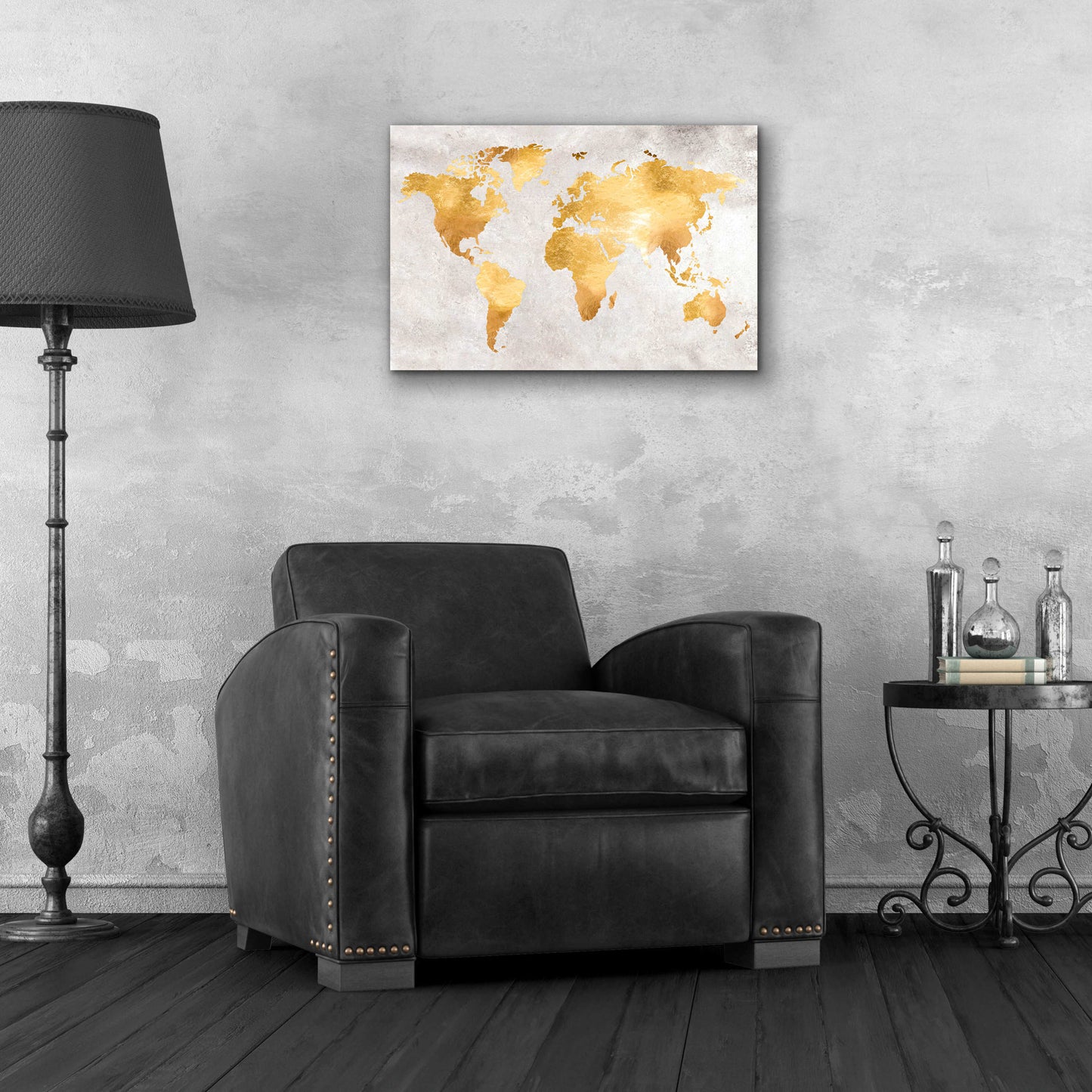 Epic Art 'Gold World' by Design Fabrikken, Acrylic Glass Wall Art,24x16