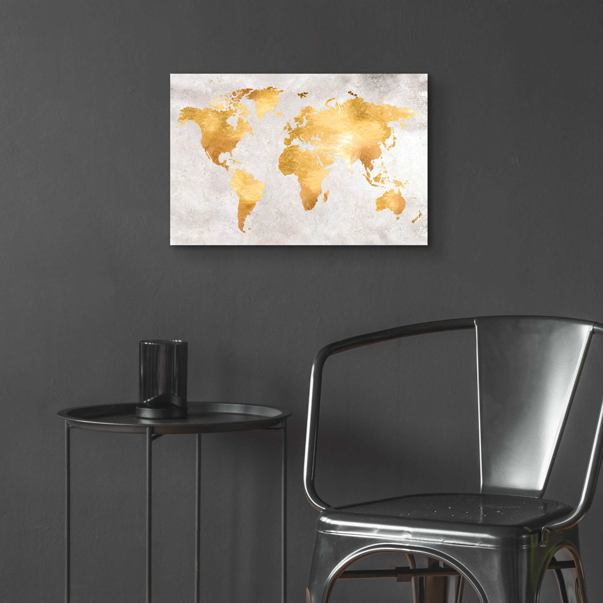 Epic Art 'Gold World' by Design Fabrikken, Acrylic Glass Wall Art,24x16