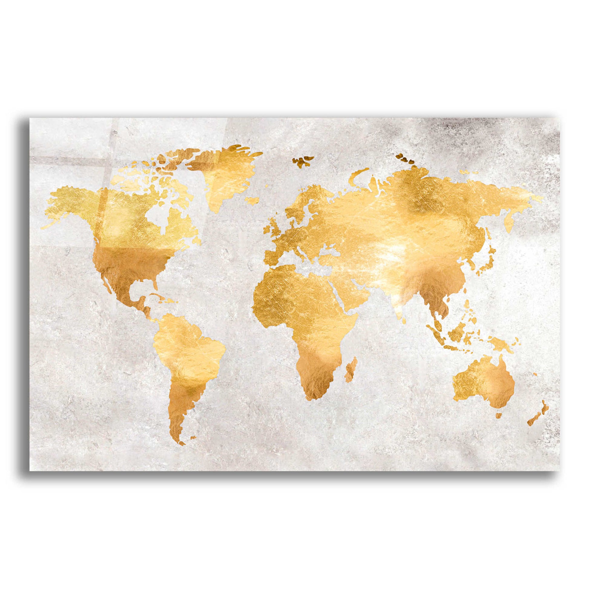 Epic Art 'Gold World' by Design Fabrikken, Acrylic Glass Wall Art,24x16