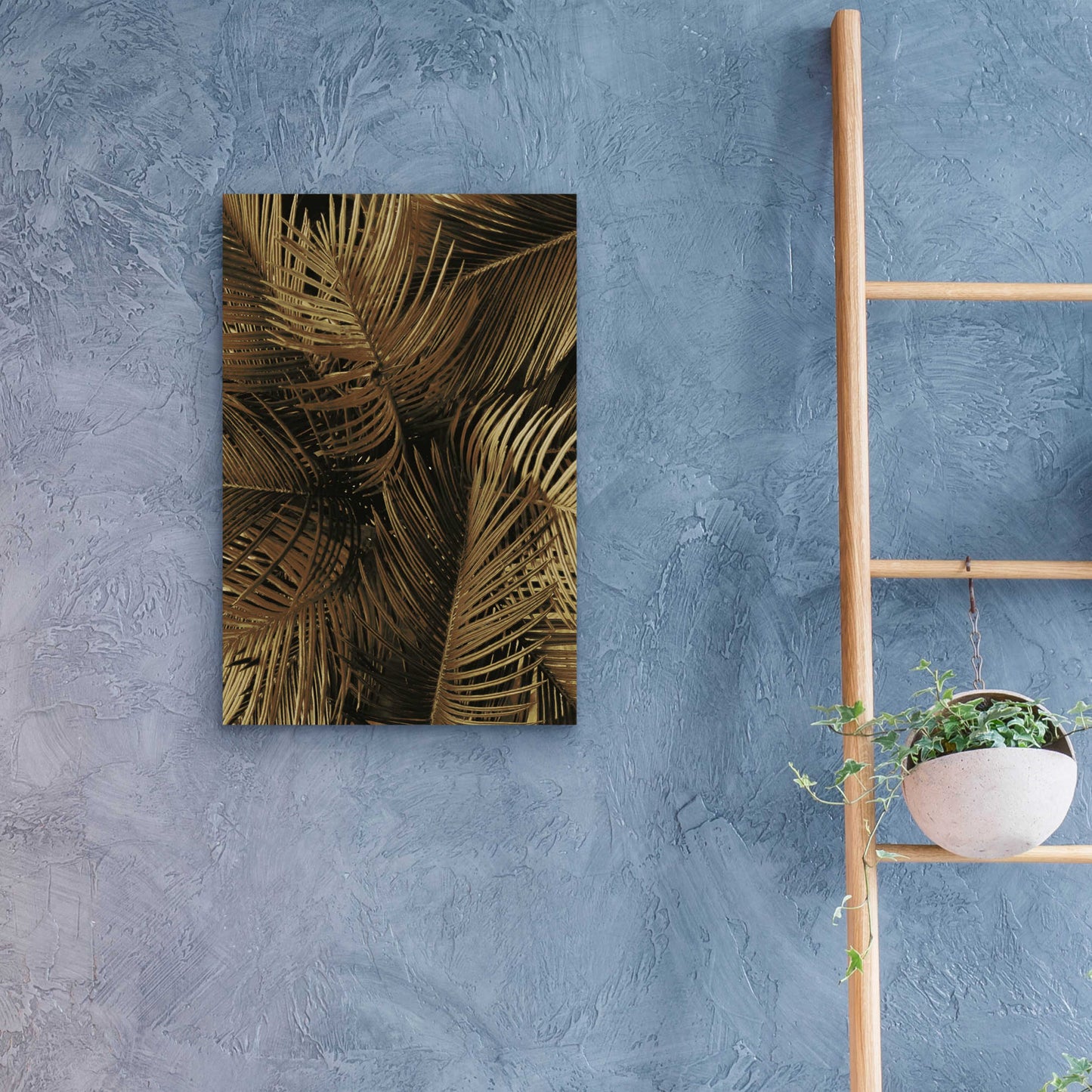 Epic Art 'Golden Palm 2' by Design Fabrikken, Acrylic Glass Wall Art,16x24