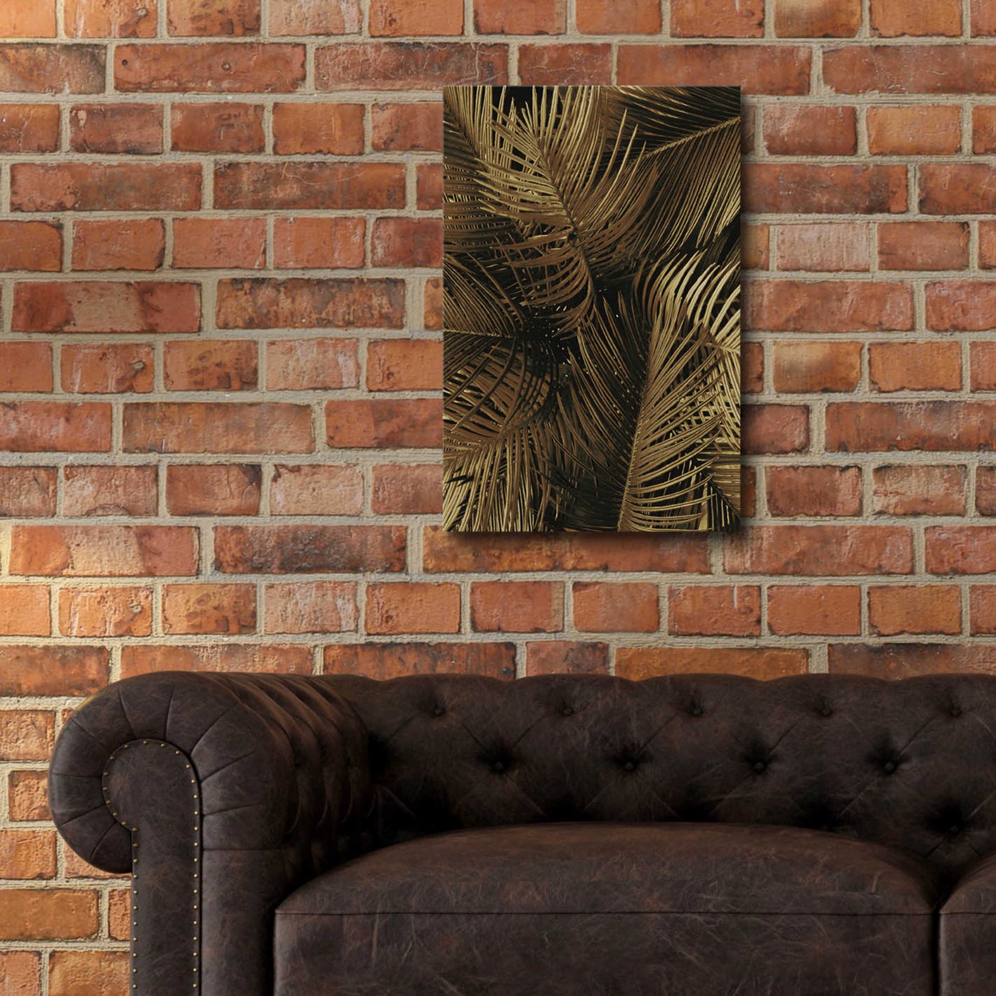 Epic Art 'Golden Palm 2' by Design Fabrikken, Acrylic Glass Wall Art,16x24