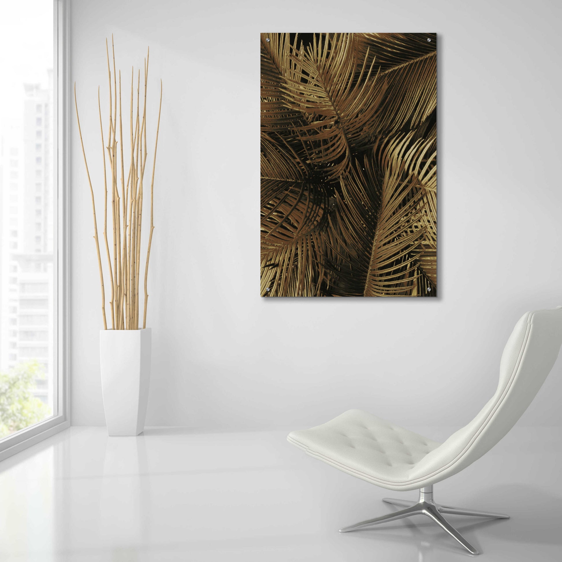 Epic Art 'Golden Palm 2' by Design Fabrikken, Acrylic Glass Wall Art,24x36