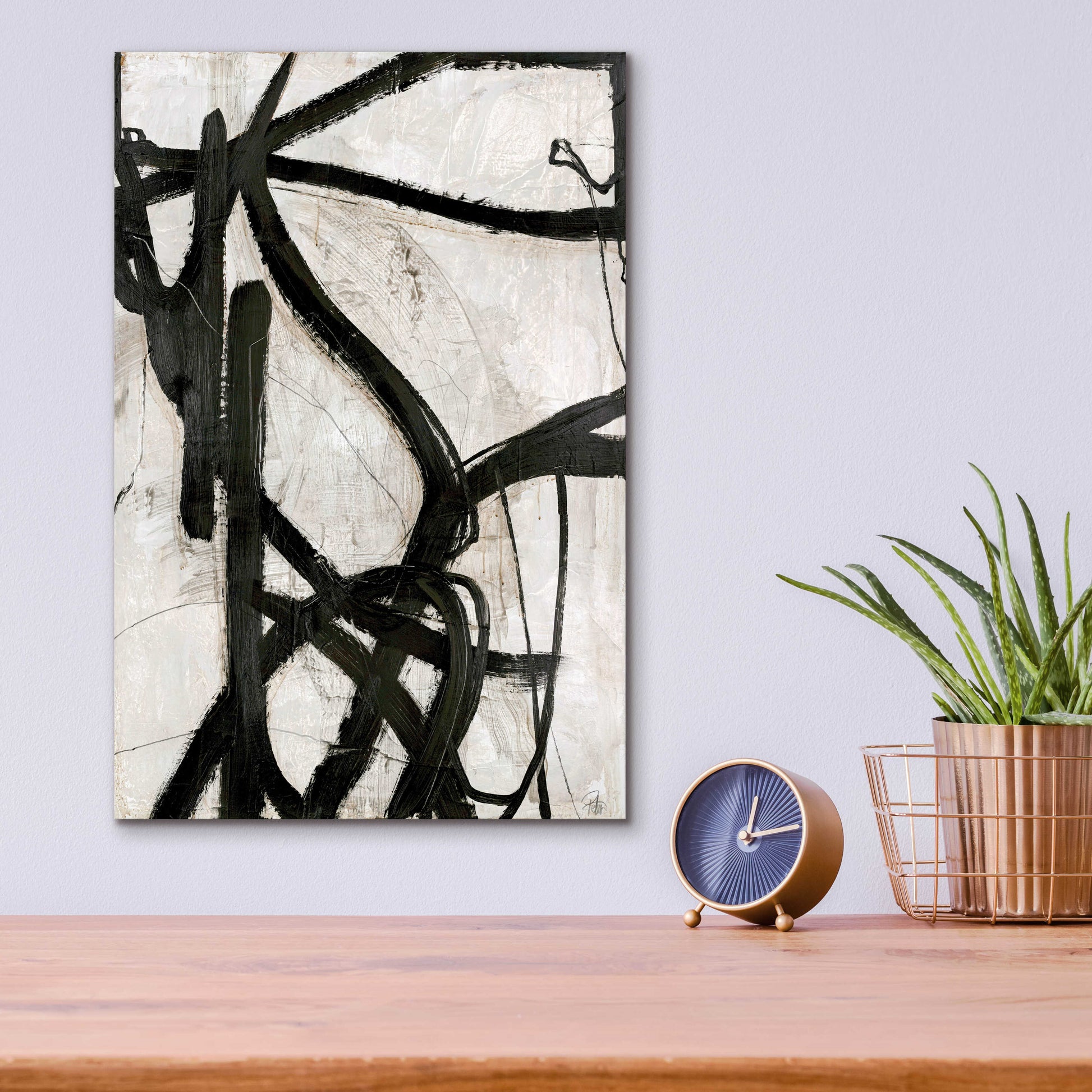 Epic Art 'Graphical Lines 5' by Design Fabrikken, Acrylic Glass Wall Art,12x16