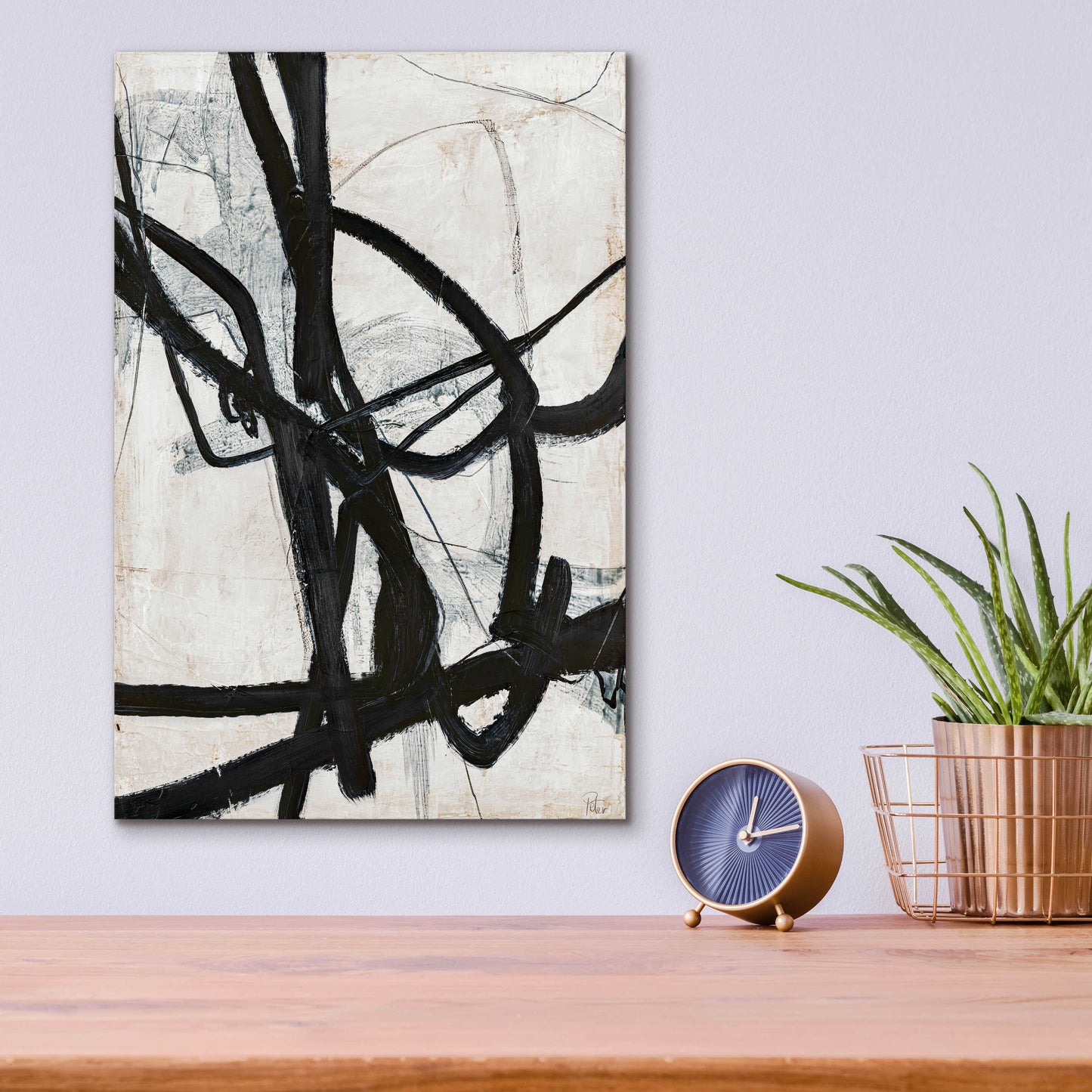 Epic Art 'Graphical Lines 6' by Design Fabrikken, Acrylic Glass Wall Art,12x16